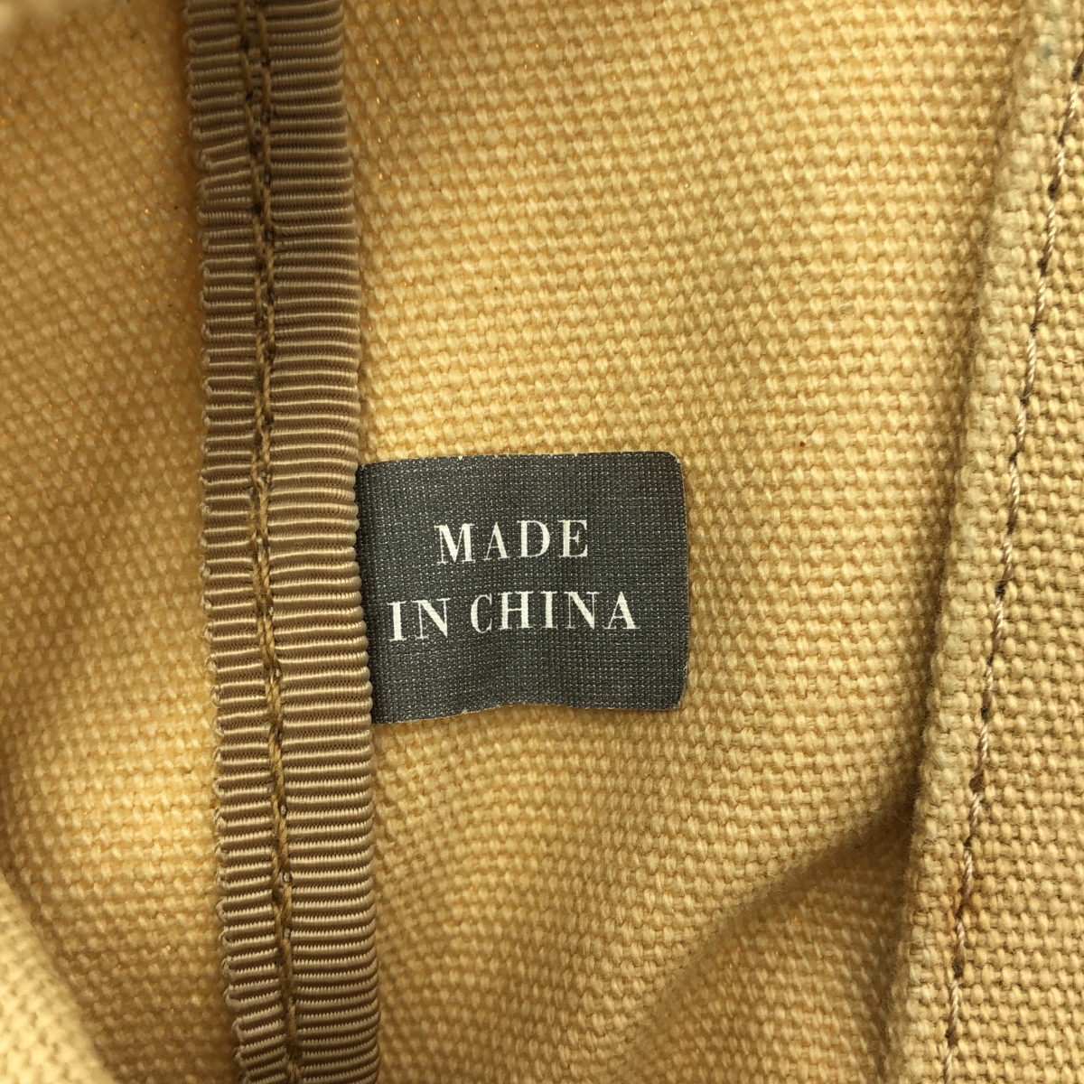 ANYA HINDMARCH / アニヤハインドマーチ レザー ハンドル キャンバス ハンド トートバッグ