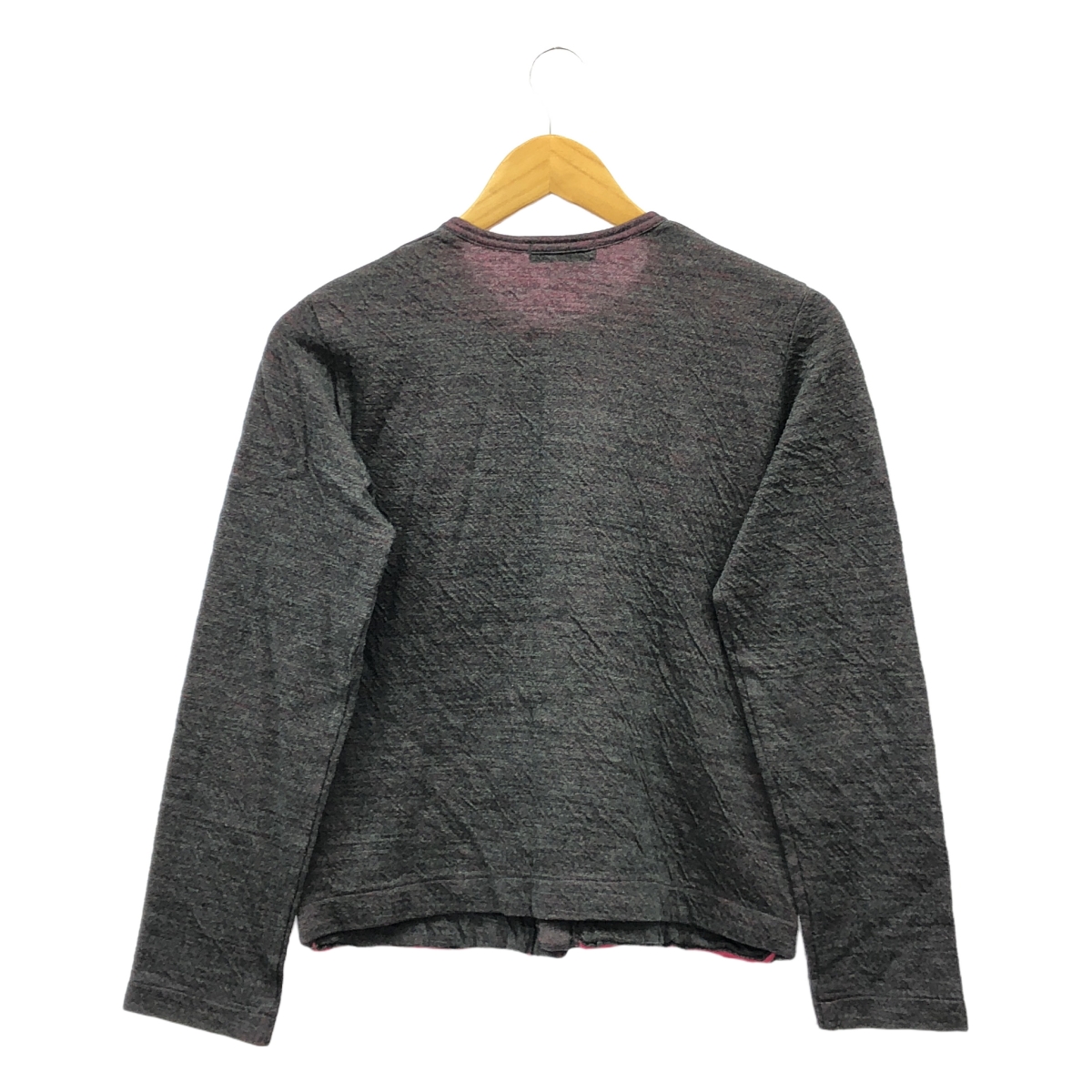 tricot COMME des GARCONS / トリココムデギャルソン ウール バイカラー クルーネックカーディガン