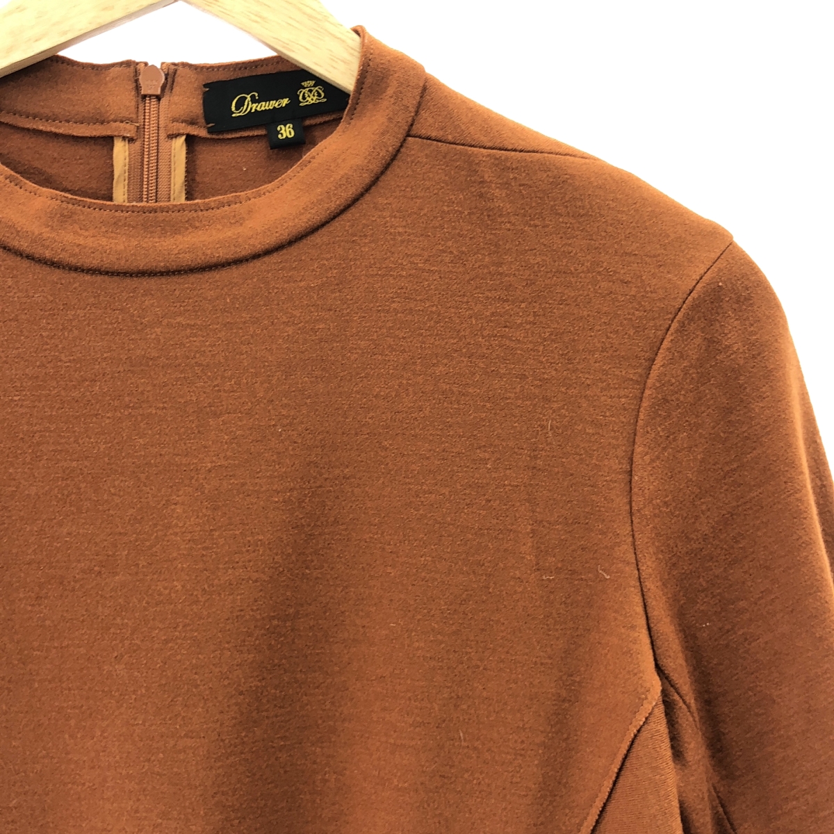 Drawer / ドゥロワー ウール ペプラム カットソー