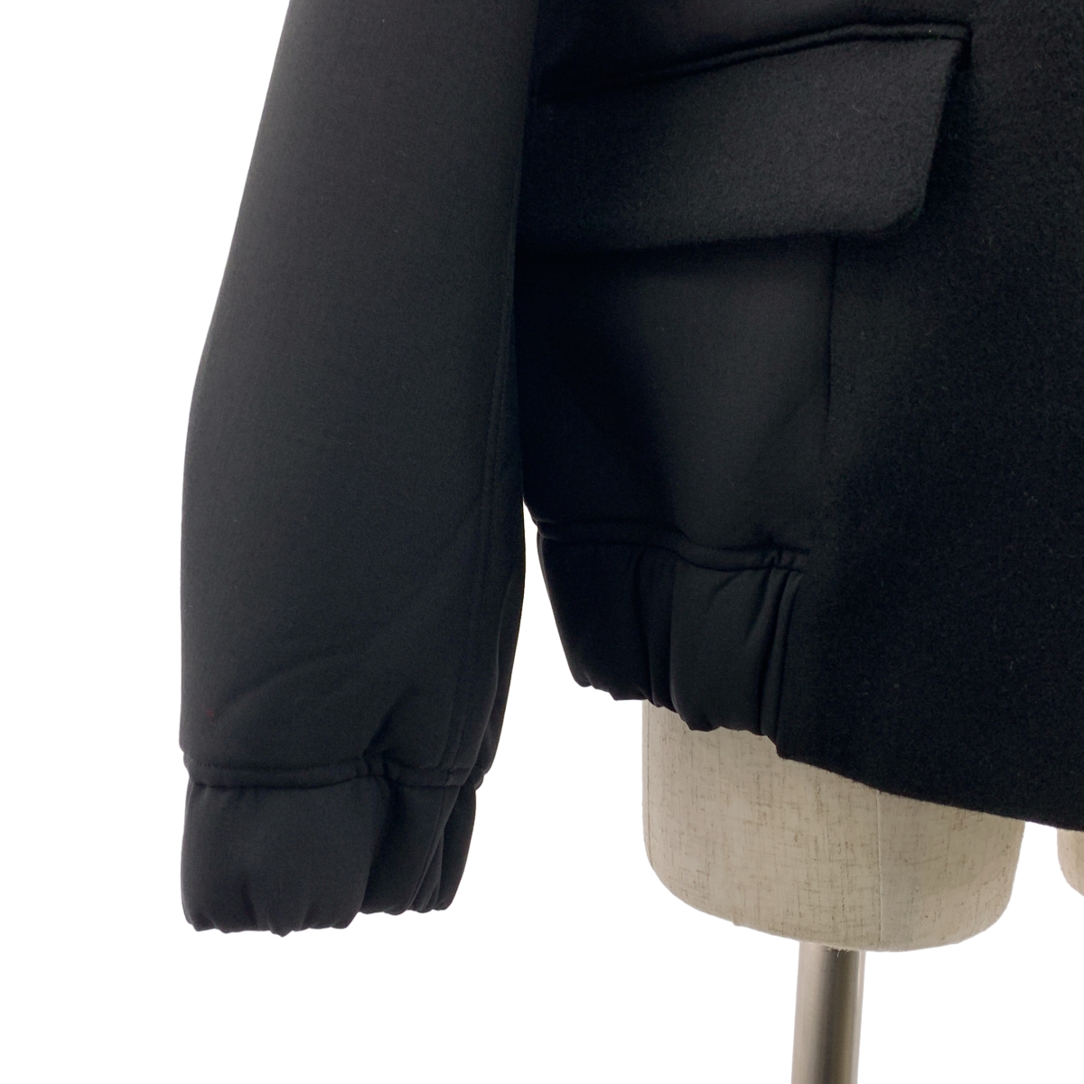 sacai / サカイ Wool Melton Jacket / ウール メルトン 異素材 切替 オーバー ジャケット / 総裏地