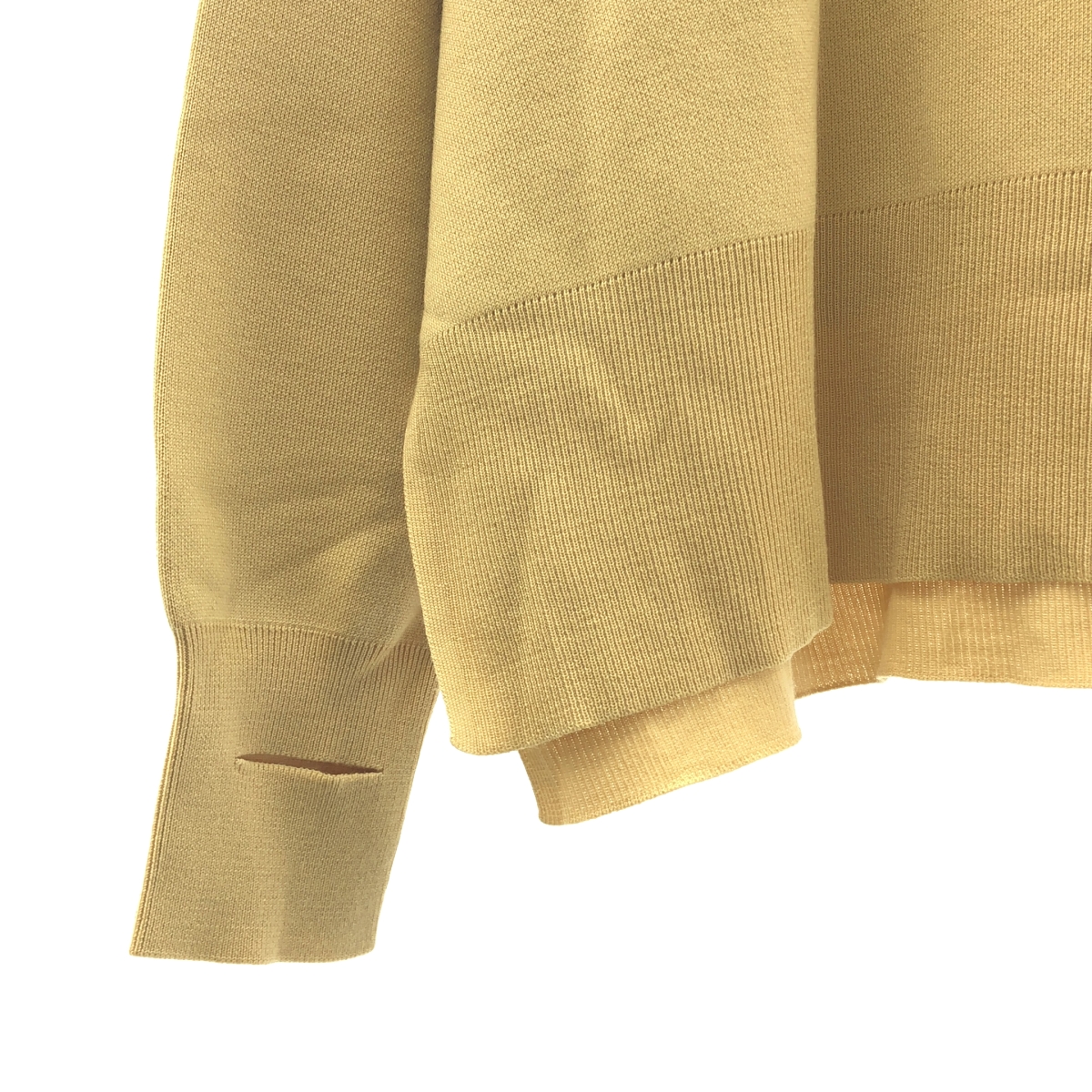 ENFOLD / エンフォルド HOODED-PULLOVER / ウール スリット ニット プルオーバー フーディ