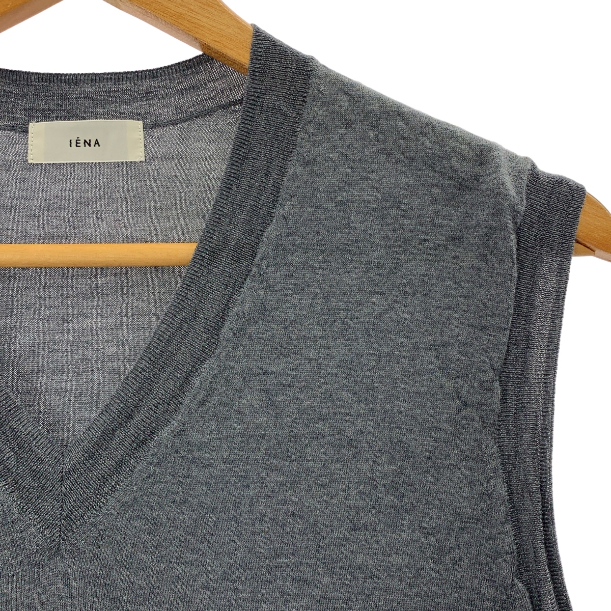 IENA / イエナ 18G プレーン ロング ニット ベスト