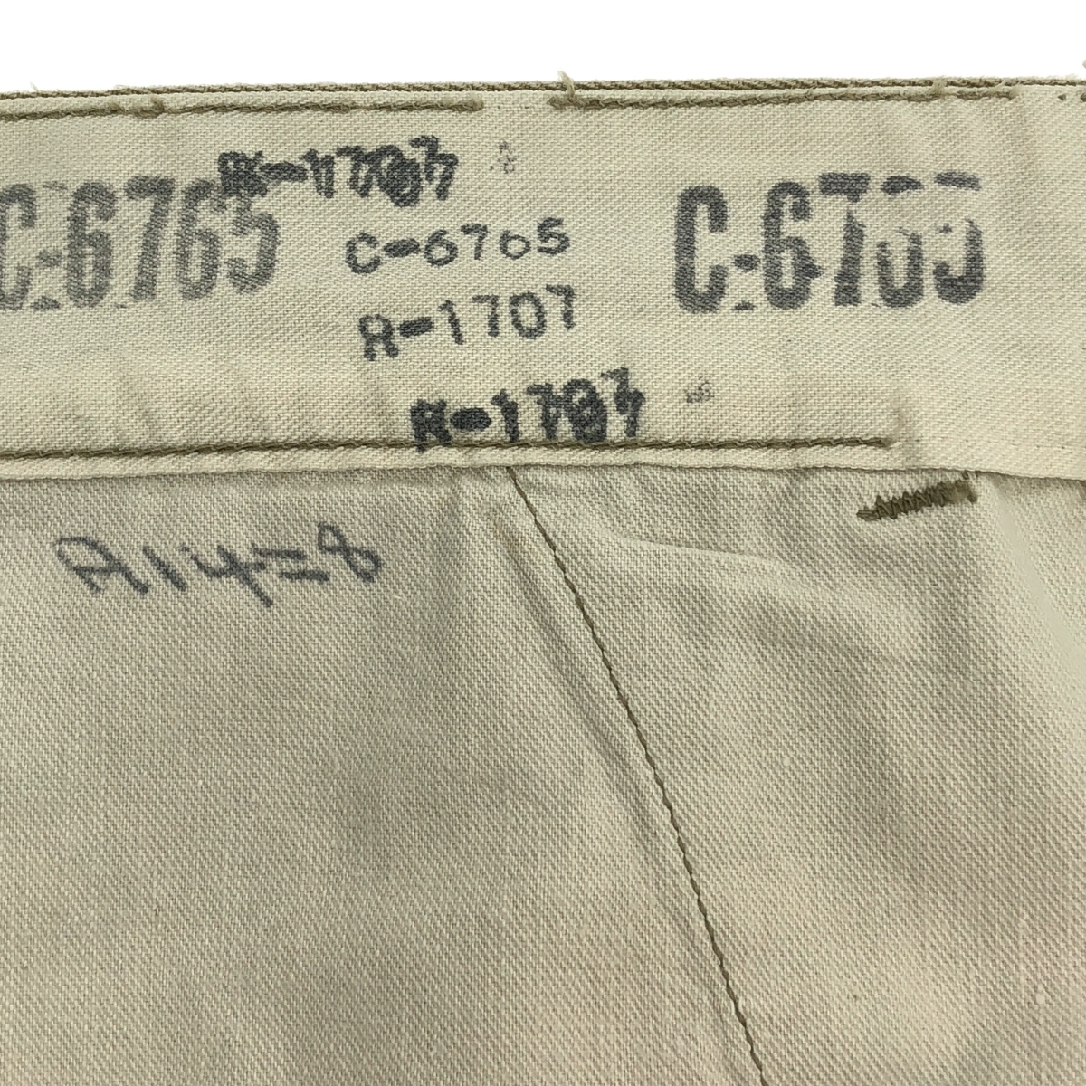 U.S.ARMY / アメリカ軍 1953年製 ヴィンテージ KHAKI CHINO TROUSERS カーキ チノ トラウザーズ パンツ