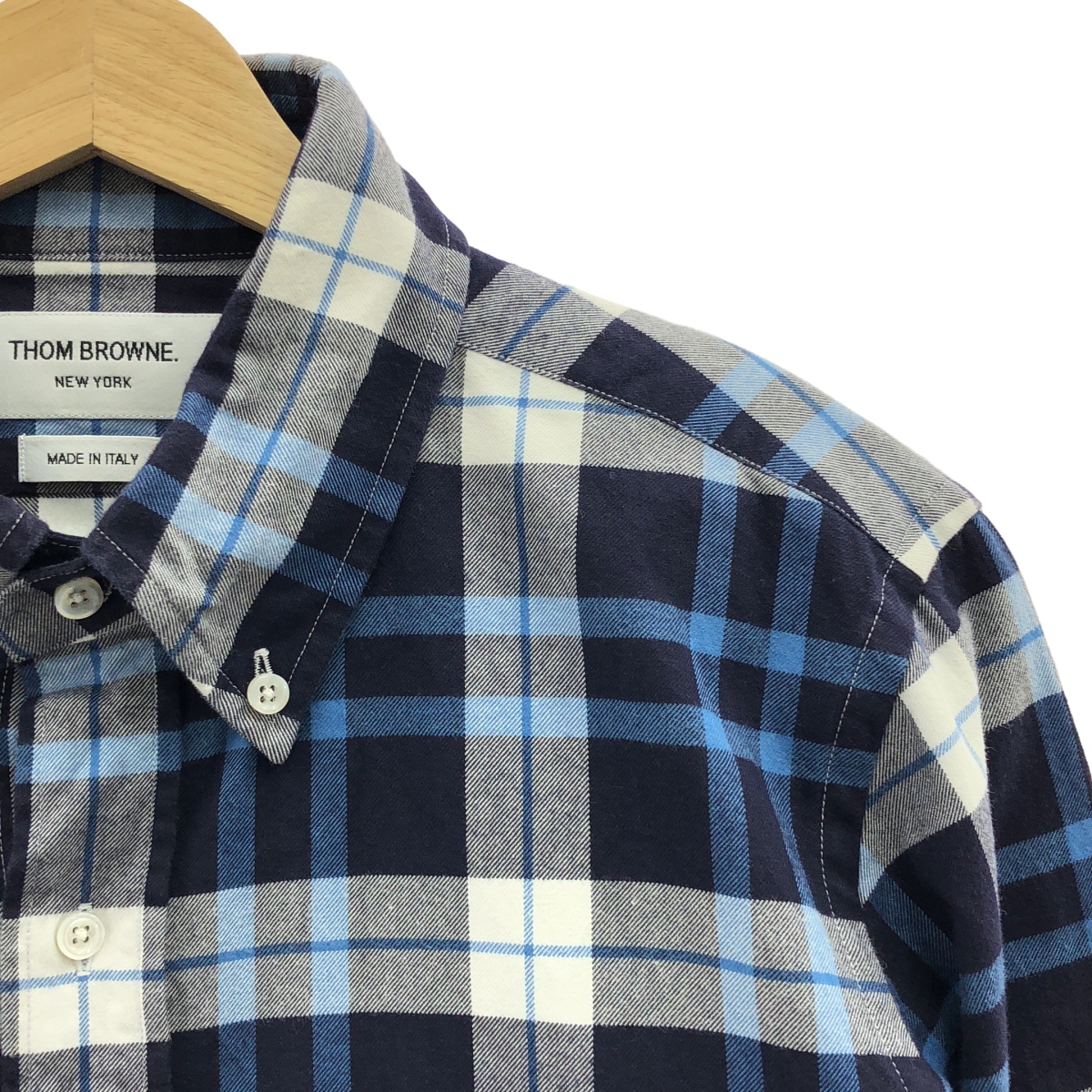THOM BROWNE / トムブラウン チェック フランネル ボタンダウンシャツ