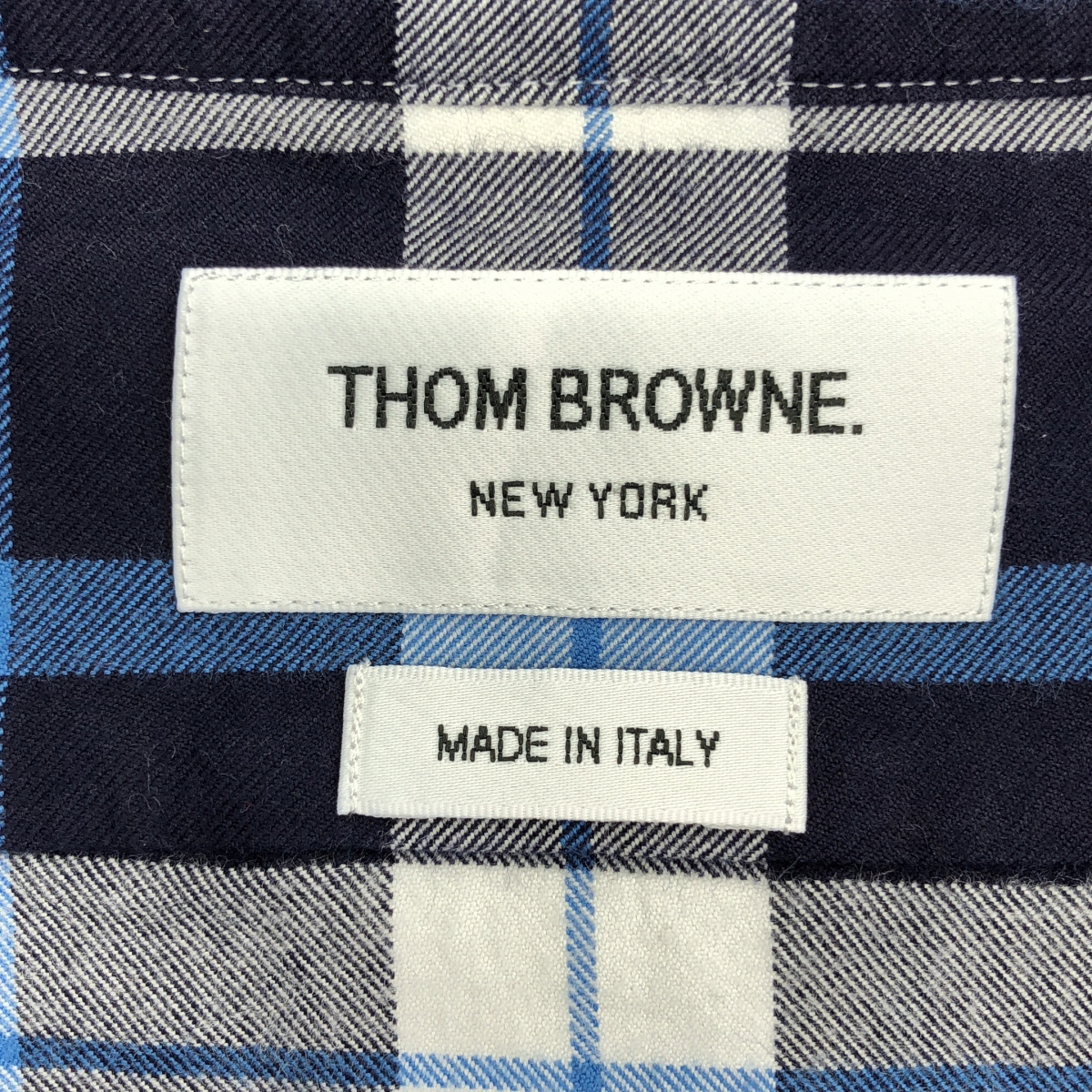 THOM BROWNE / トムブラウン チェック フランネル ボタンダウンシャツ