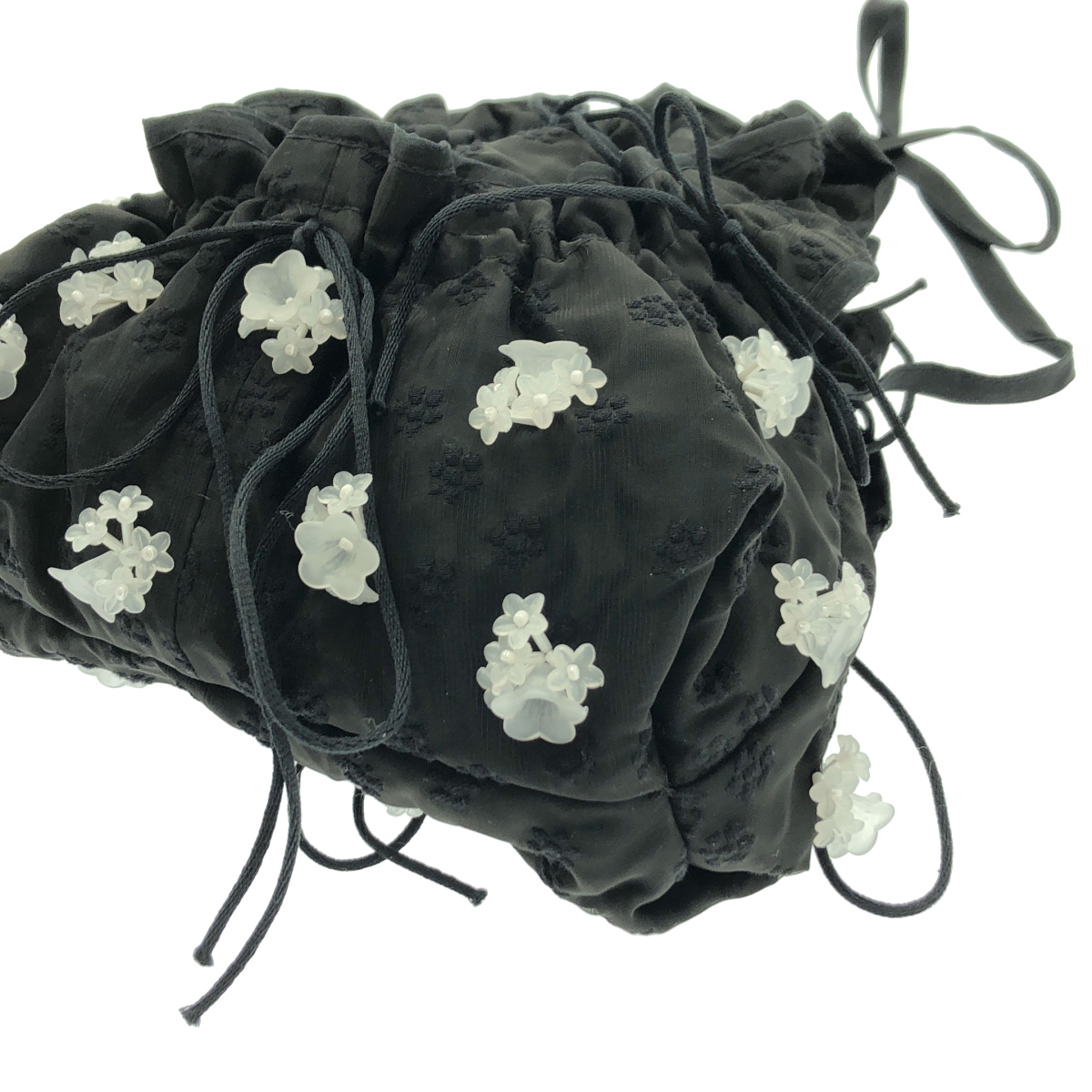 Cecilie Bahnsen / セシリーバンセン ジャガード フラワー 装飾 ハンドバッグ ポーチ