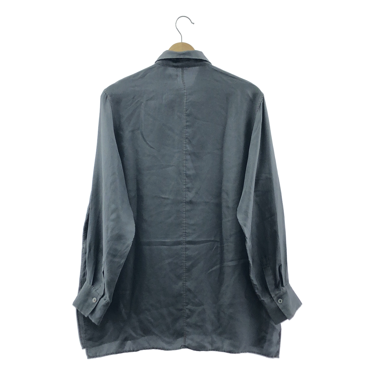 ATON / エイトン silk 100％ / シルク スリット シャツ ブラウス