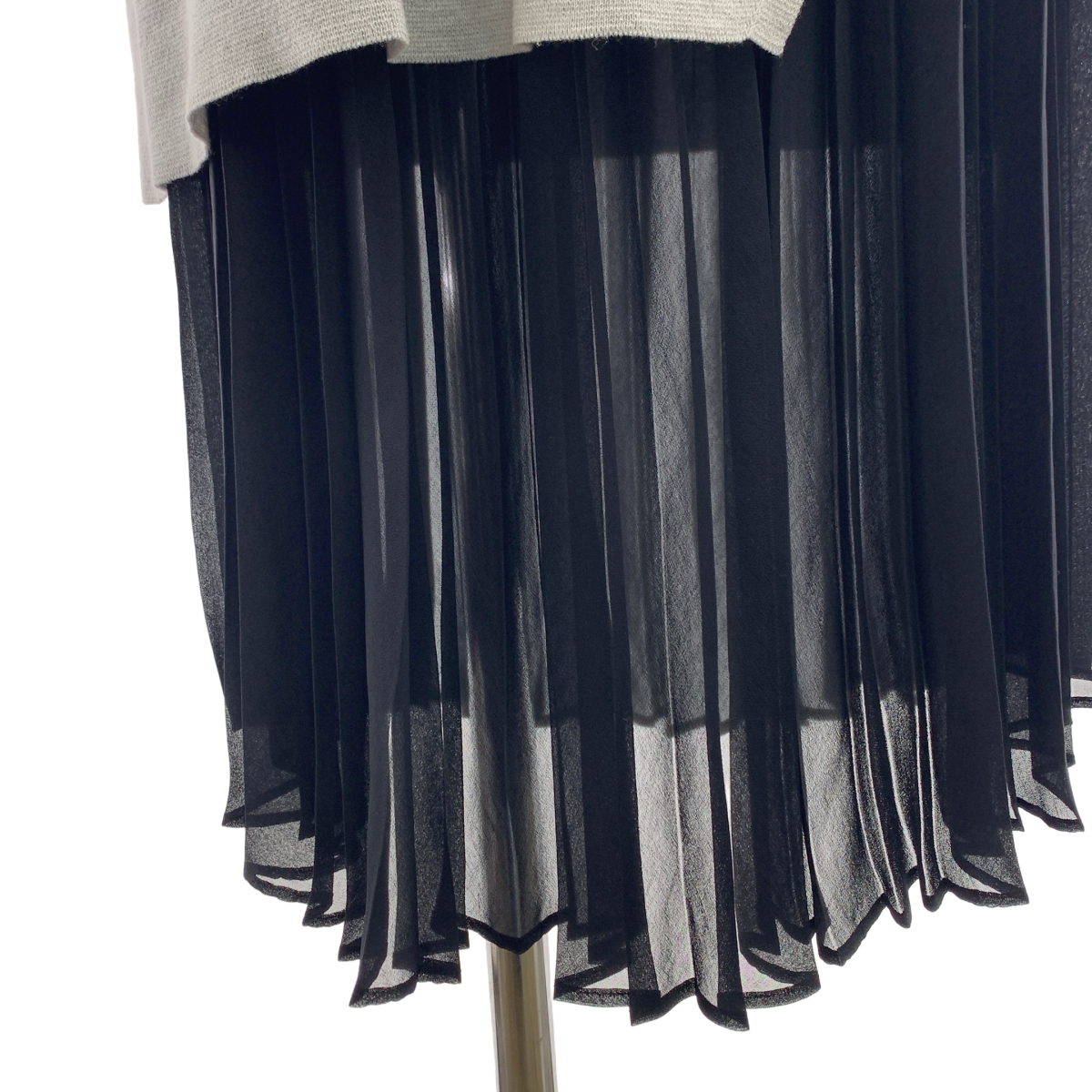 その他 プリーツシアー レイヤード ドレス ワンピース