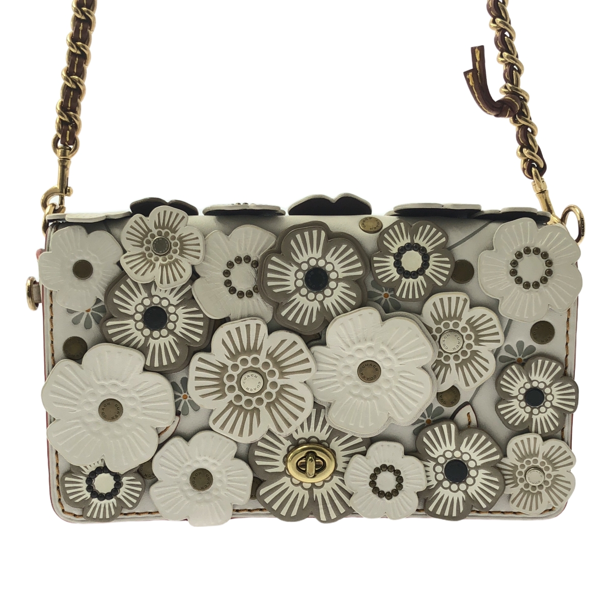 COACH / コーチ ティーローズ ディンキー チェーン ショルダーバッグ ターンロック