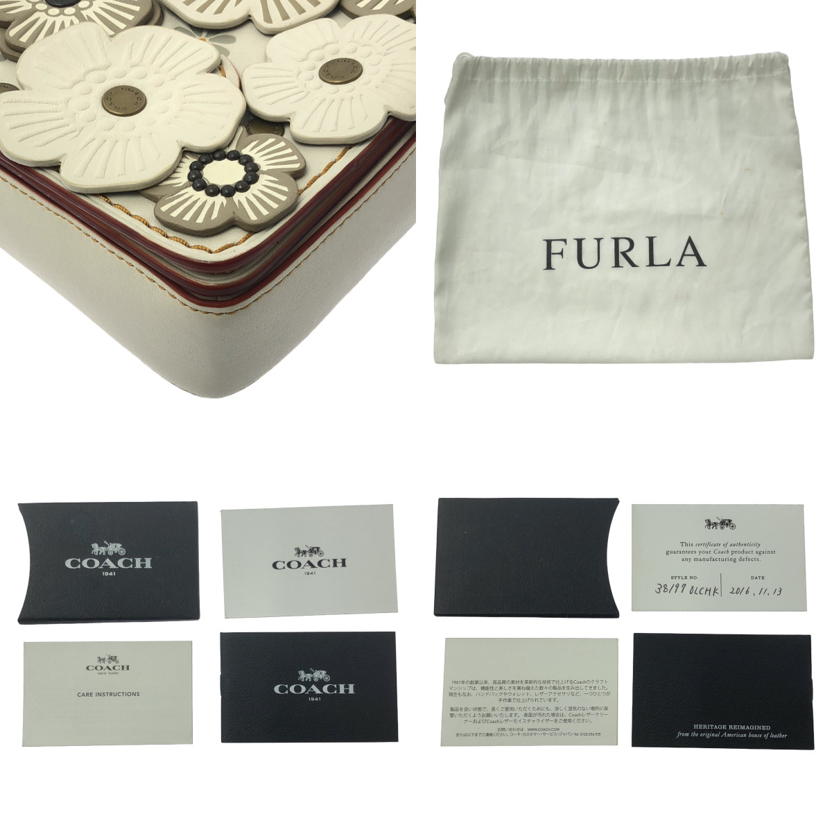 COACH / コーチ ティーローズ ディンキー チェーン ショルダーバッグ ターンロック