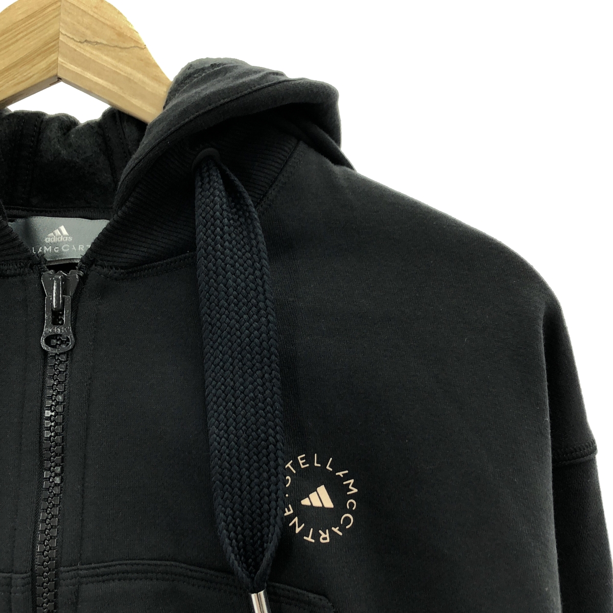 adidas by Stella McCartney / アディダスバイステラマッカートニー aSMC CROPPED HOODIE / GL4147 ロゴ ジップ スウェット フーディ