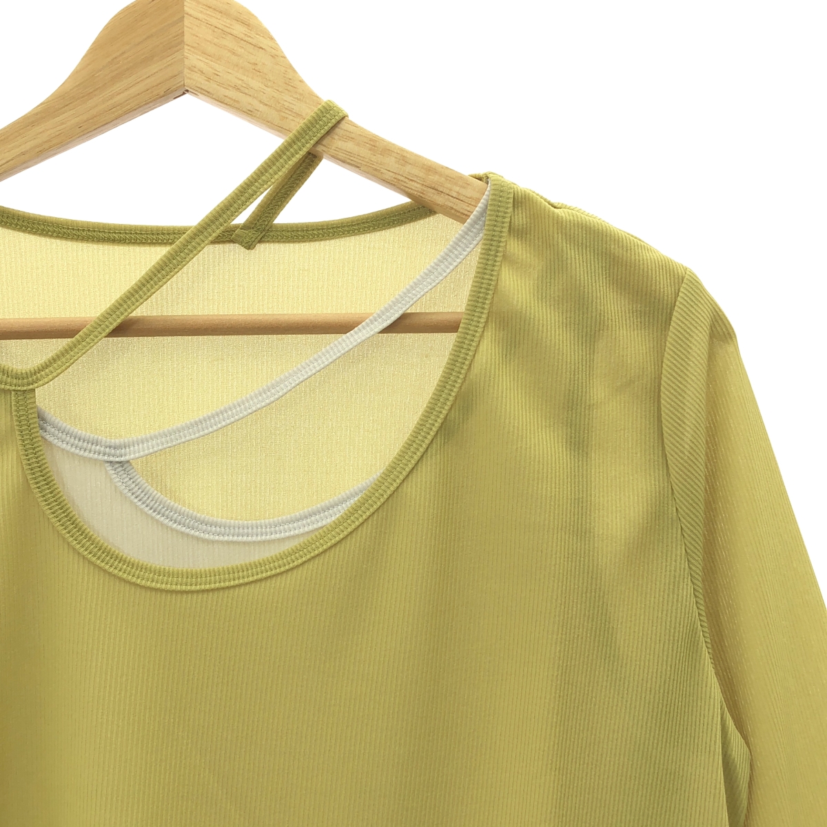 MURRAL / ミューラル Sheer layered top シアー レイヤード トップス カットソー