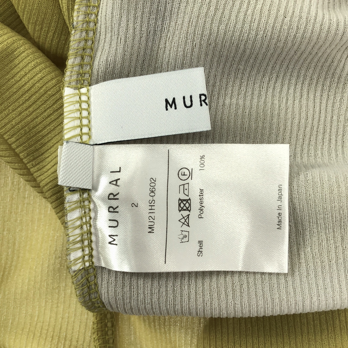 MURRAL / ミューラル Sheer layered top シアー レイヤード トップス カットソー