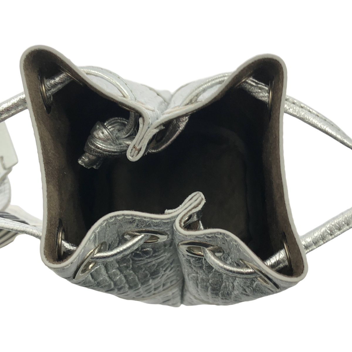 MARCO MASI / マルコマージ クロコ型押し レザー 巾着 バック