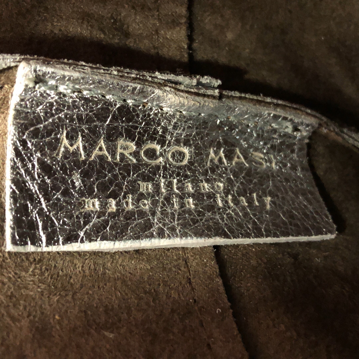 MARCO MASI / マルコマージ クロコ型押し レザー 巾着 バック