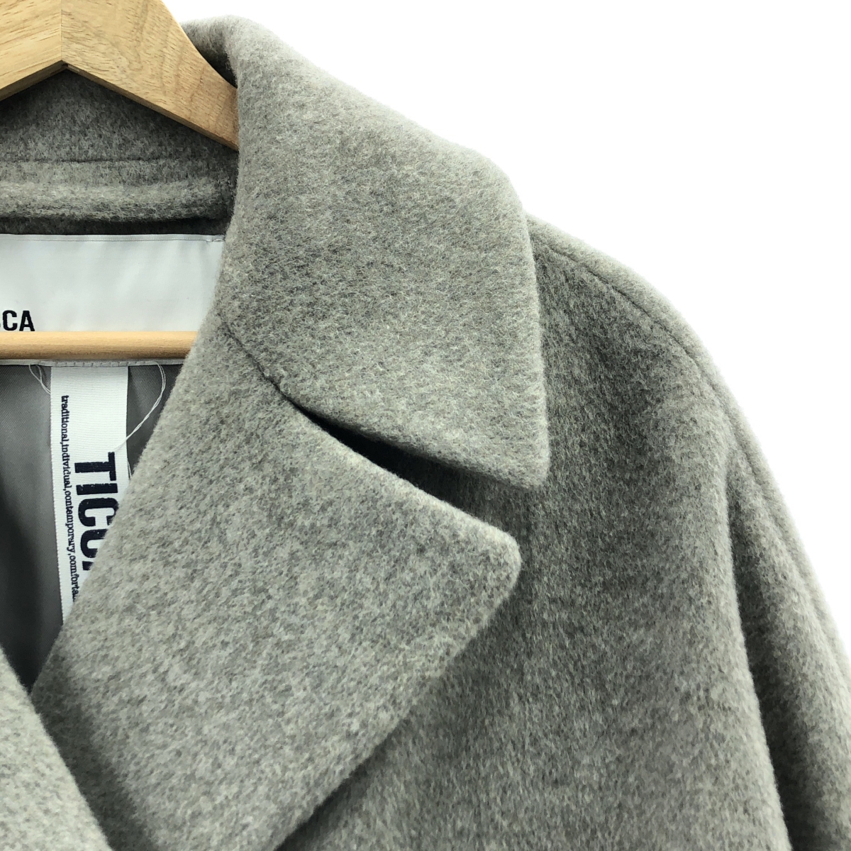 TICCA / ティッカ ソフトメルトン ウール ダブル テントコート