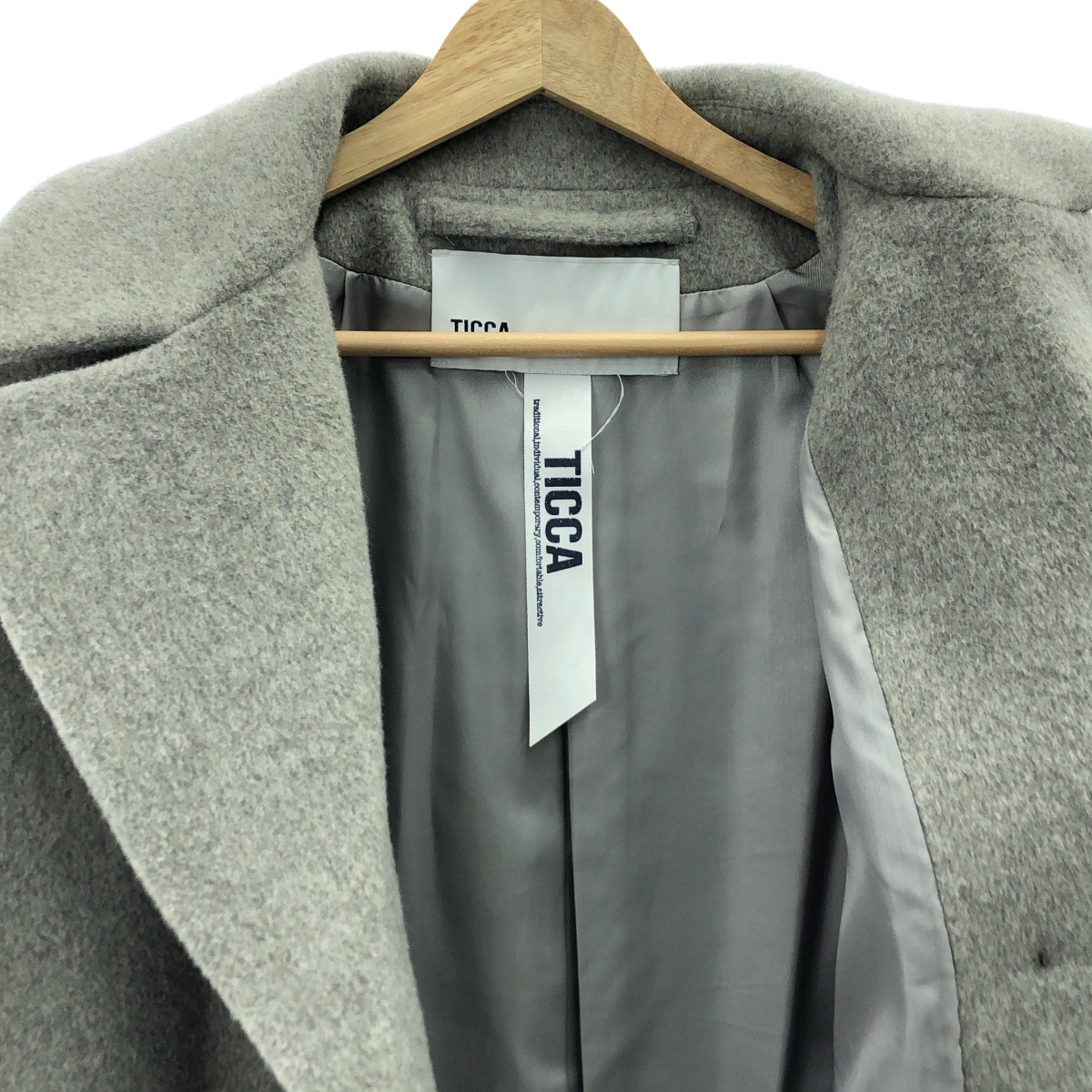 TICCA / ティッカ ソフトメルトン ウール ダブル テントコート