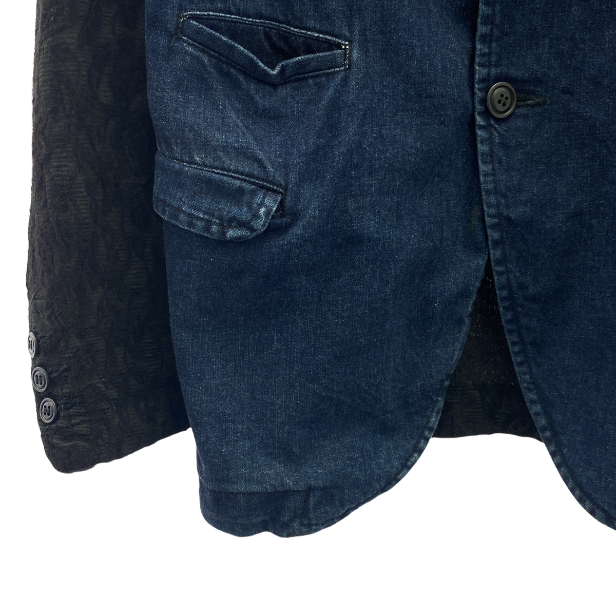 COMME des GARCONS HOMME PLUS / コムデギャルソンオムプリュス ジャガード デニム 切替 テーラードジャケット