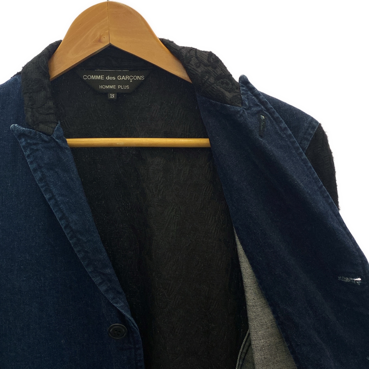 COMME des GARCONS HOMME PLUS / コムデギャルソンオムプリュス ジャガード デニム 切替 テーラードジャケット