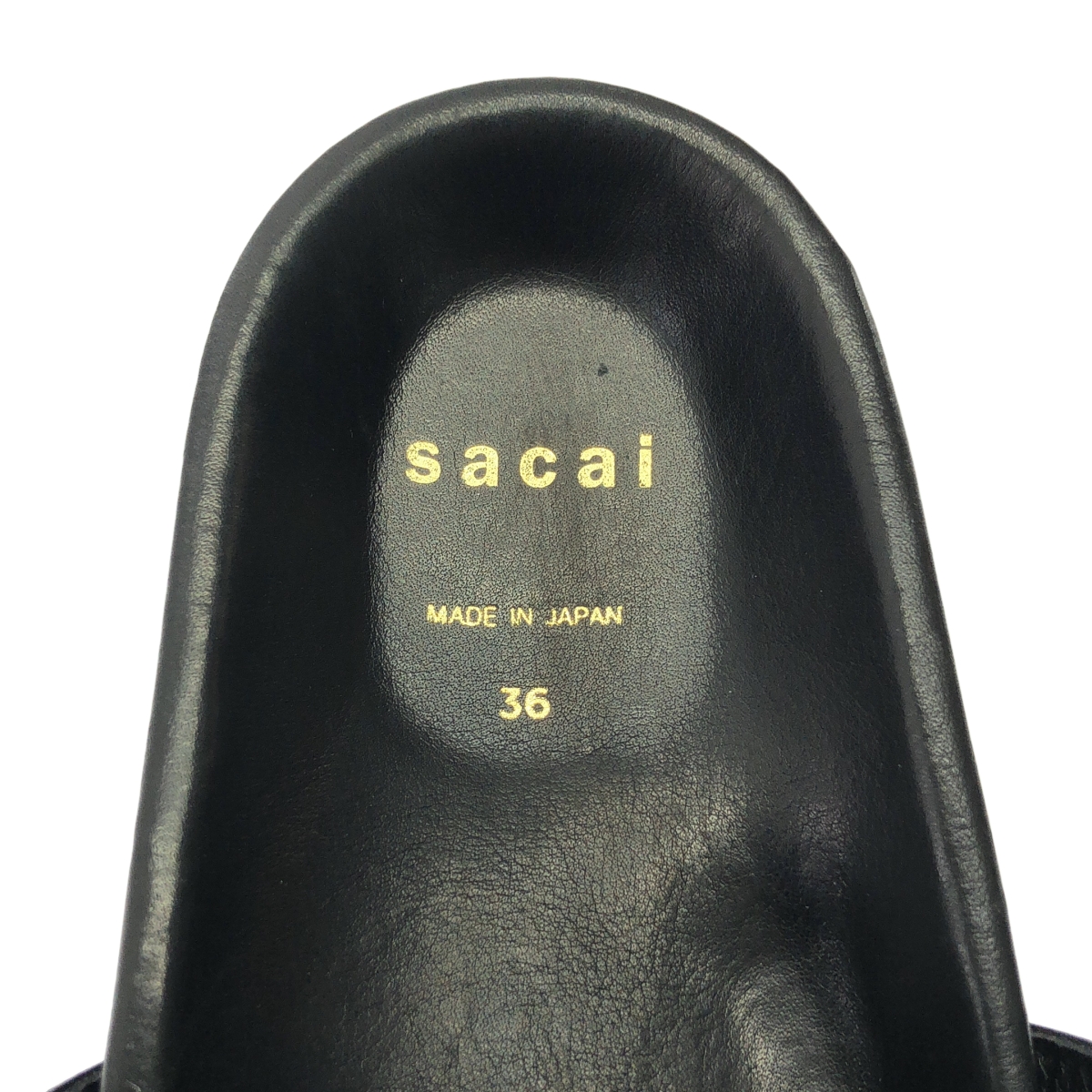 sacai / サカイ Logo Flat sandals Lawrence Weiner / レザー ロゴ ビブラムソール サンダル