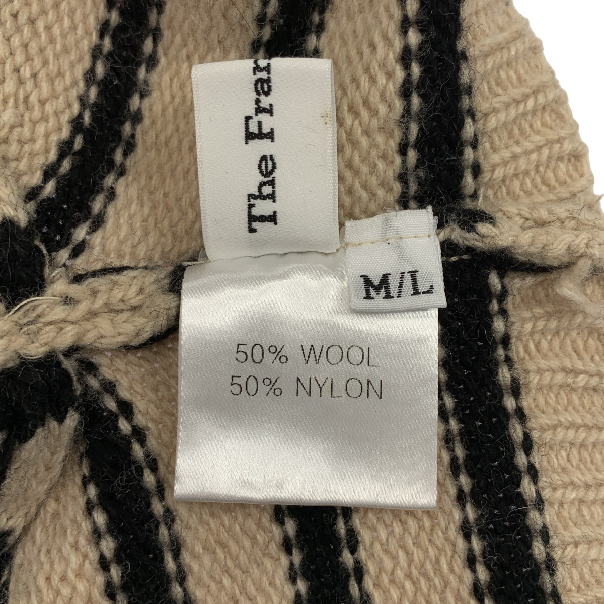 その他 ウール混 ボーダー タートルネック クロップドニット