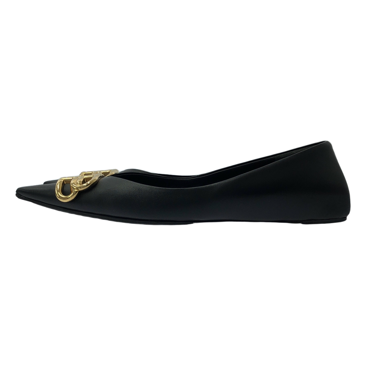 BALENCIAGA / バレンシアガ Knife Ballet Flats BBロゴ レザー フラット パンプス
