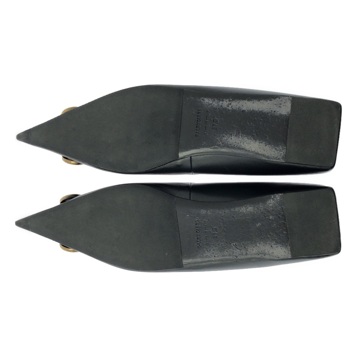BALENCIAGA / バレンシアガ Knife Ballet Flats BBロゴ レザー フラット パンプス