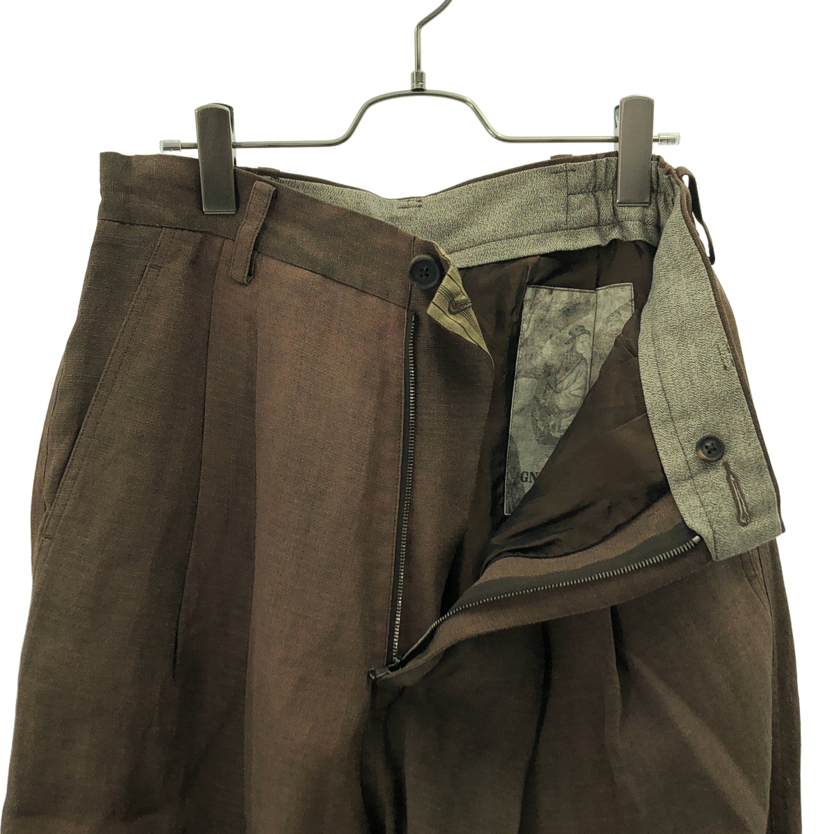 ziggy chen / ジギーチェン Front Pleats Trousers / 2タック ワイド トラウザーズ パンツ / 裏地付き