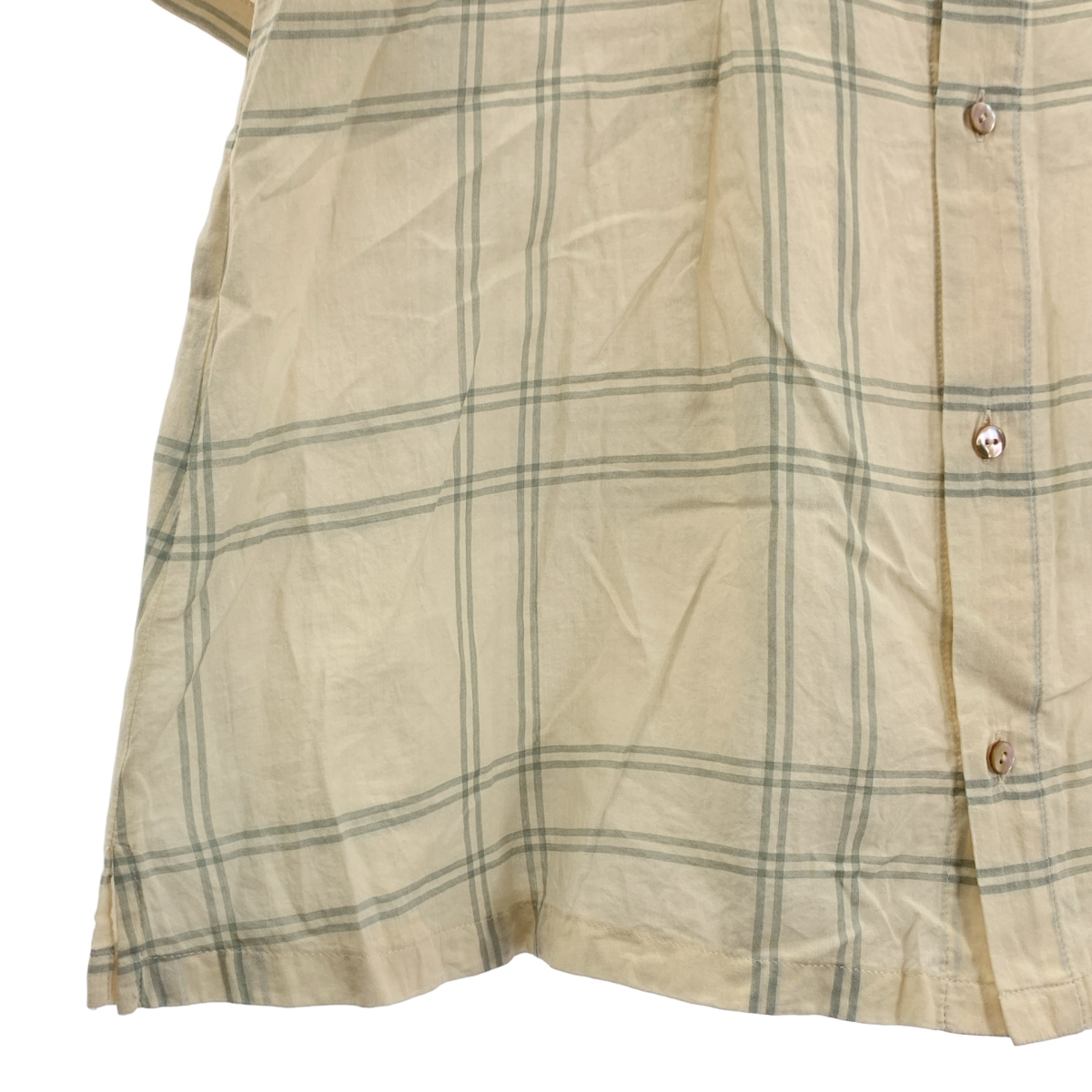 GASA / ガサ grue / コットン チェック スクエア ブラウス シャツ