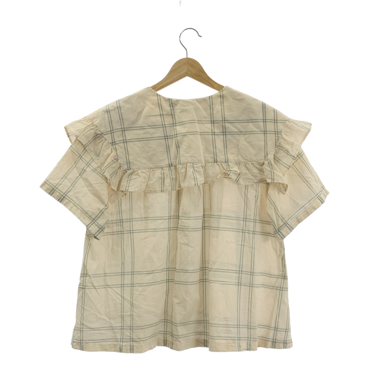 GASA / ガサ grue / コットン チェック スクエア ブラウス シャツ
