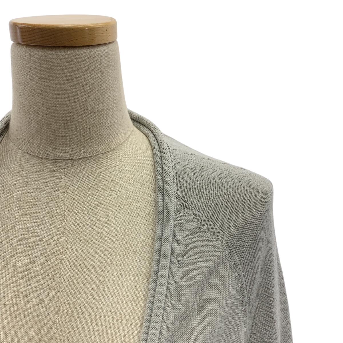 YOHJI YAMAMOTO +NOIR / ヨウジヤマモトプリュスノアール コットン ボタンレス ニット カーディガン