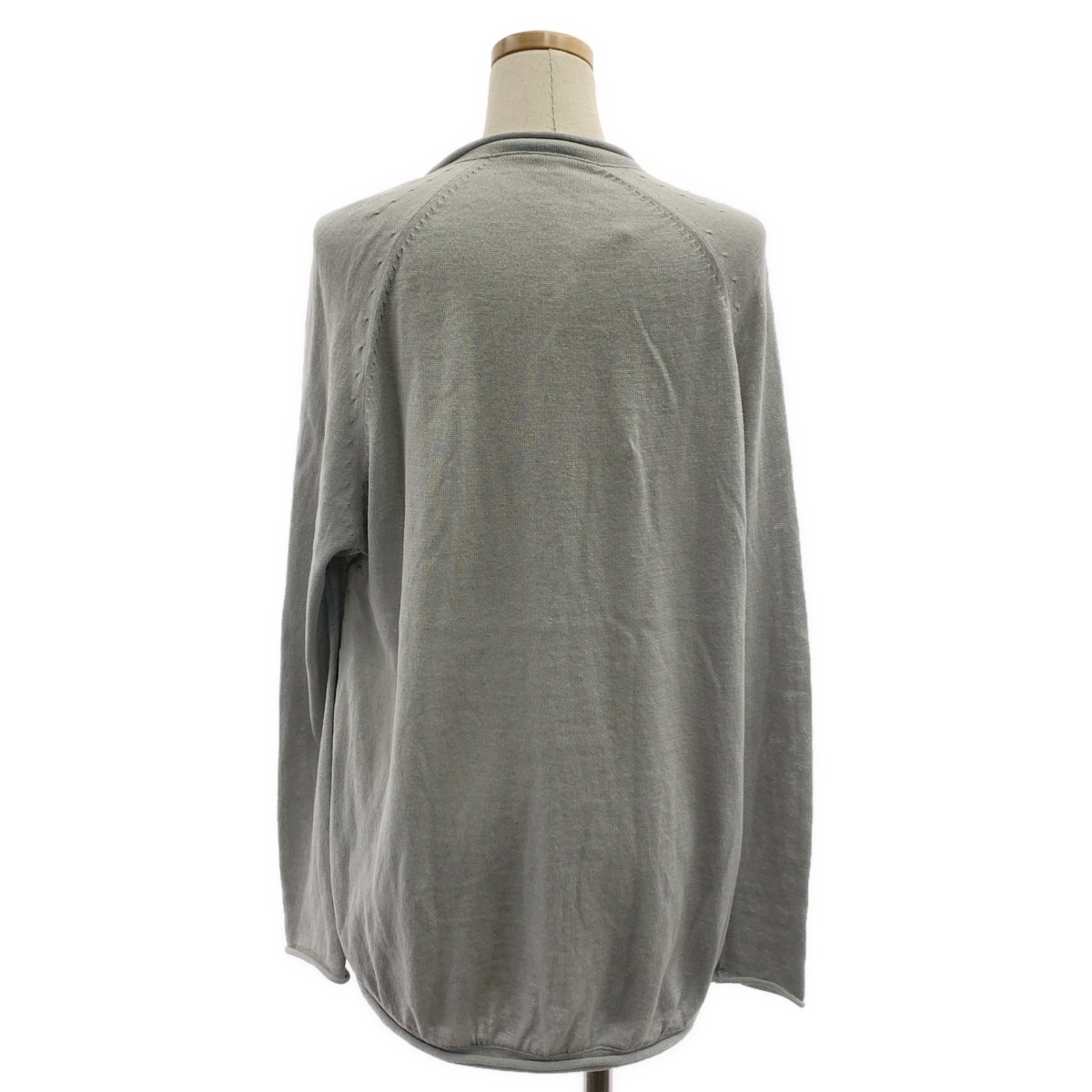 YOHJI YAMAMOTO +NOIR / ヨウジヤマモトプリュスノアール コットン ボタンレス ニット カーディガン