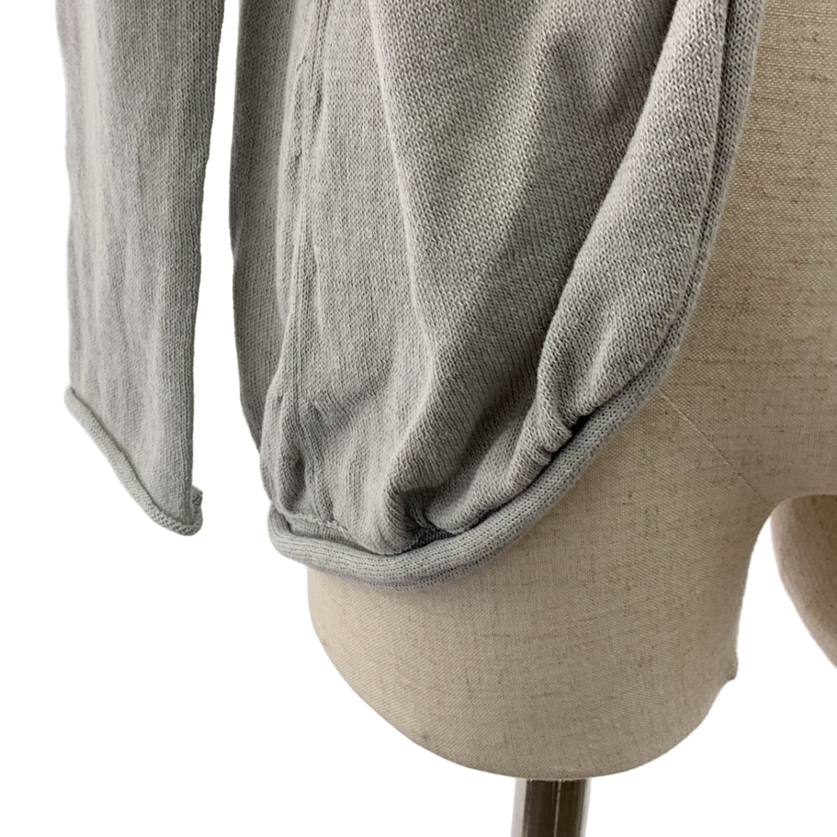 YOHJI YAMAMOTO +NOIR / ヨウジヤマモトプリュスノアール コットン ボタンレス ニット カーディガン