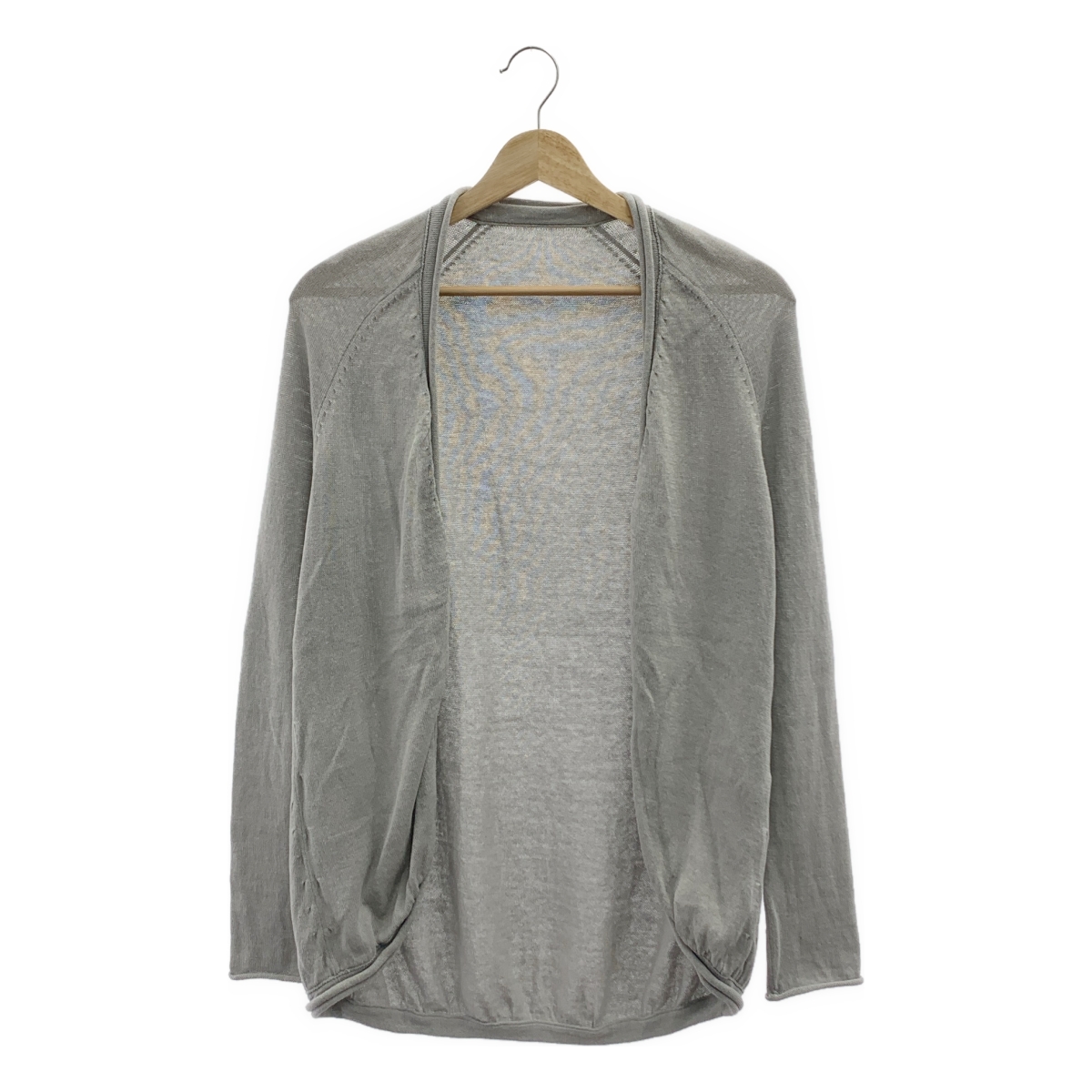 YOHJI YAMAMOTO +NOIR / ヨウジヤマモトプリュスノアール コットン ボタンレス ニット カーディガン