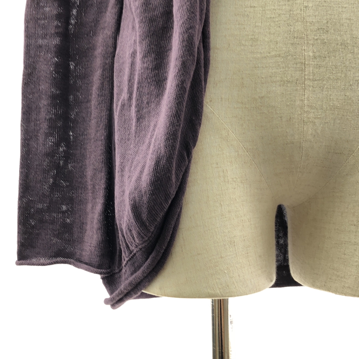 YOHJI YAMAMOTO +NOIR / ヨウジヤマモトプリュスノアール コットン ボタンレス ニット カーディガン