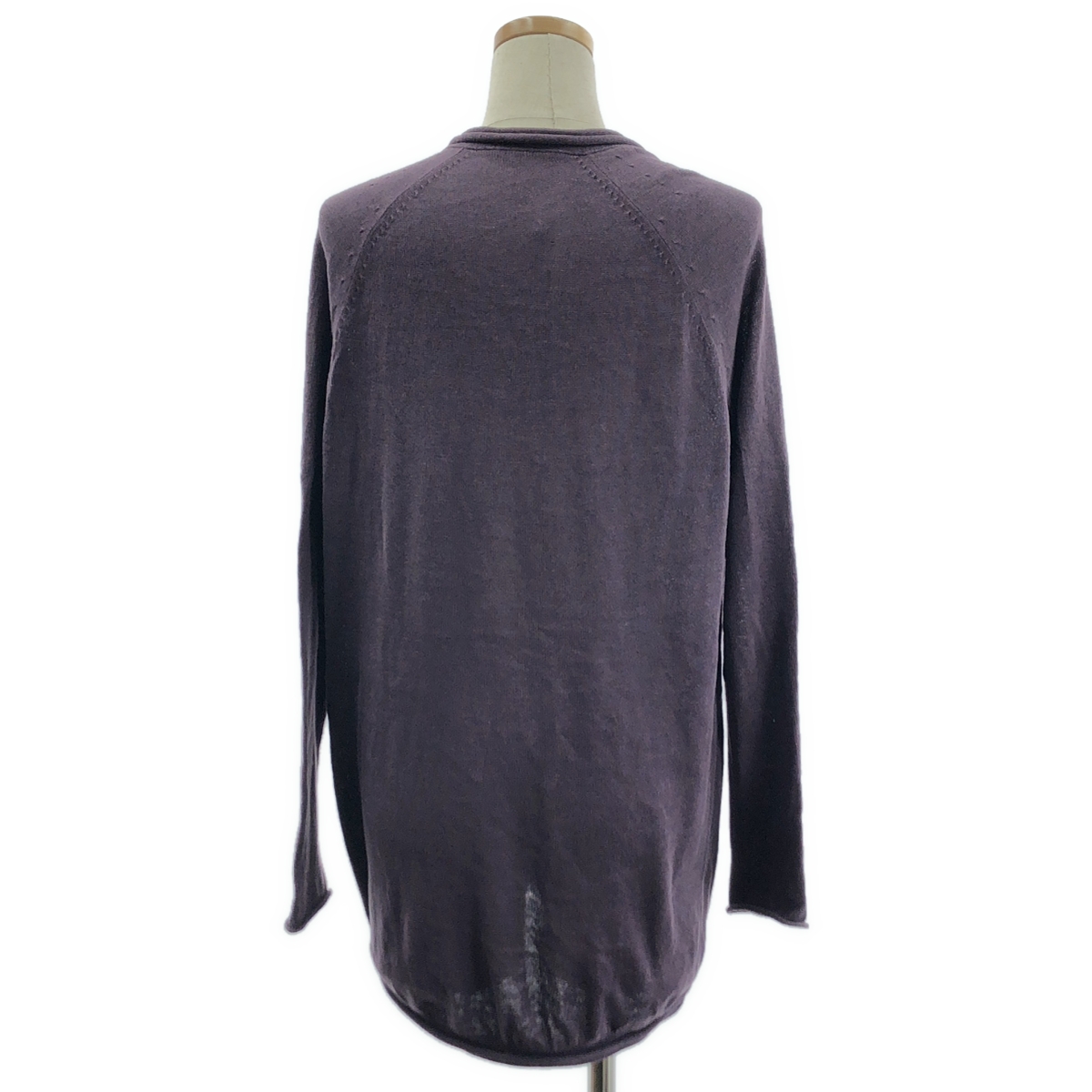 YOHJI YAMAMOTO +NOIR / ヨウジヤマモトプリュスノアール コットン ボタンレス ニット カーディガン