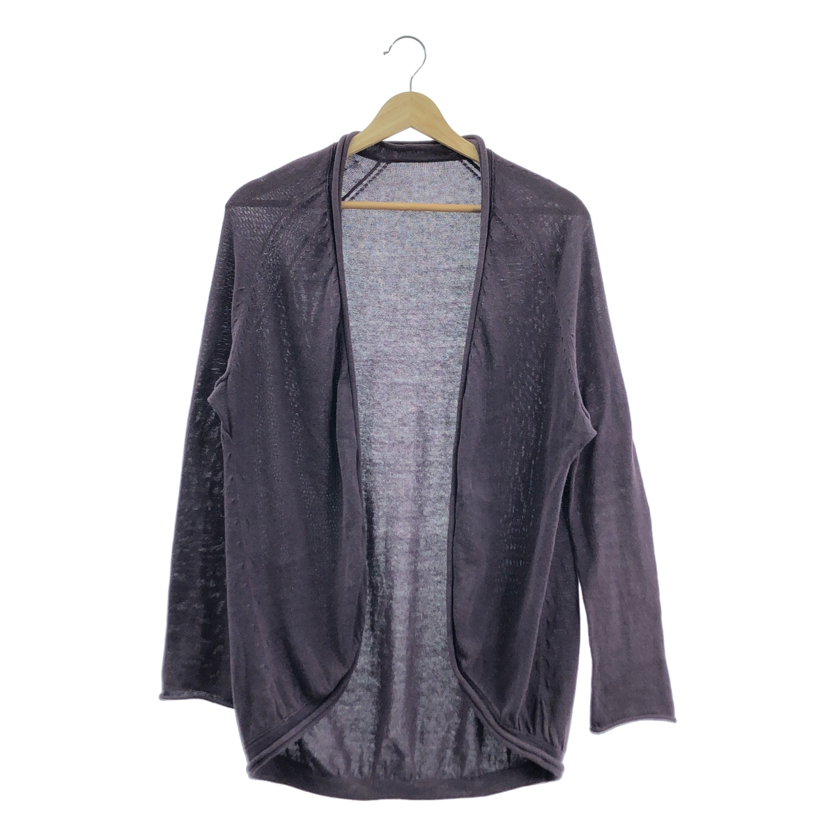 YOHJI YAMAMOTO +NOIR / ヨウジヤマモトプリュスノアール コットン ボタンレス ニット カーディガン