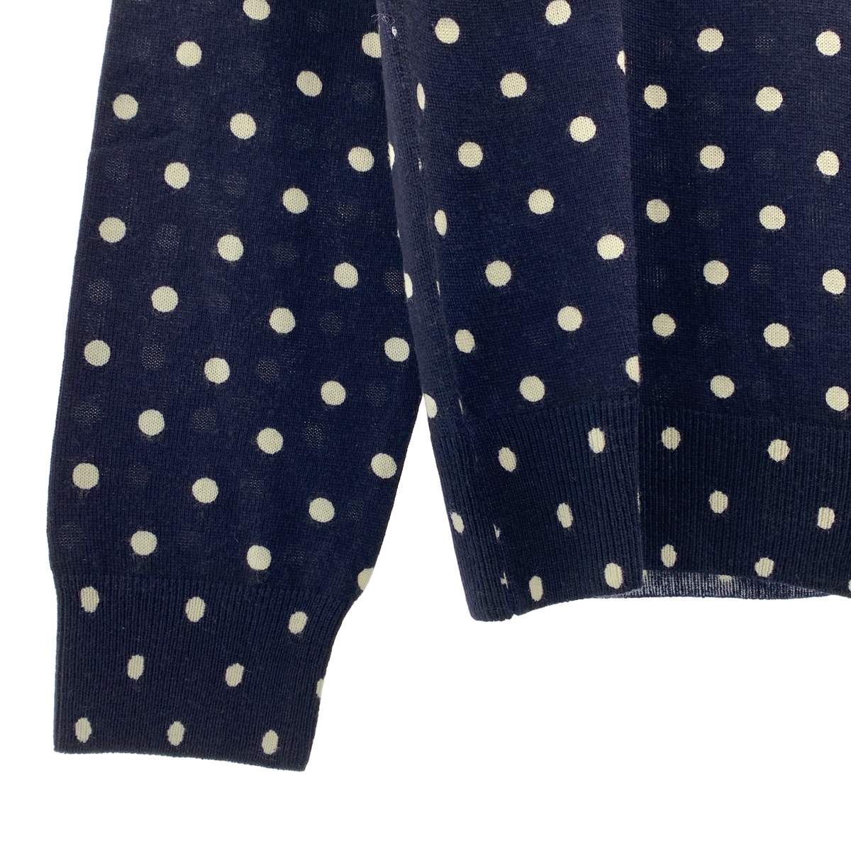 PLAY COMME des GARCONS / プレイコムデギャルソン ウール ドット ハートロゴワッペン クルーネック ニットカーディガン