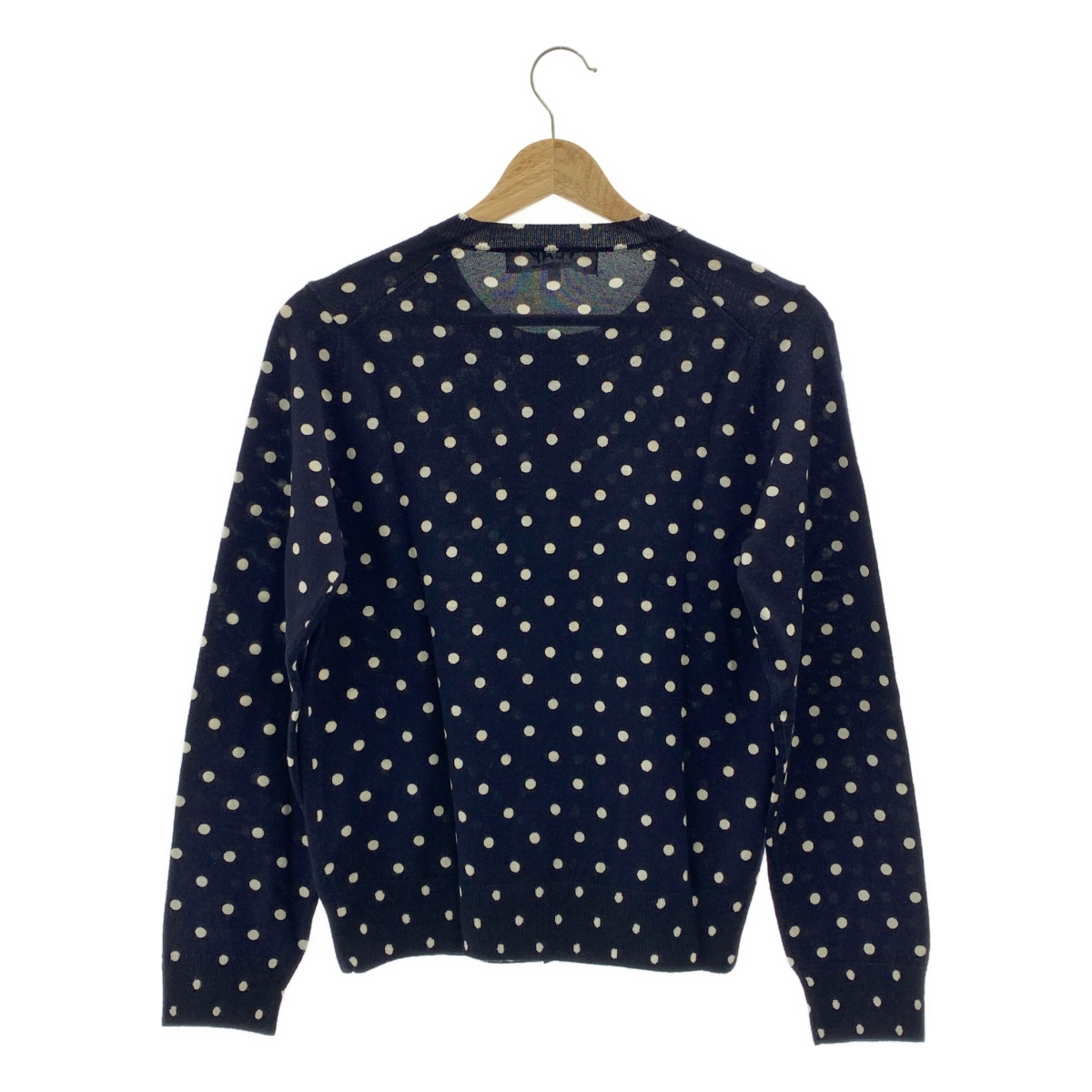PLAY COMME des GARCONS / プレイコムデギャルソン ウール ドット ハートロゴワッペン クルーネック ニットカーディガン
