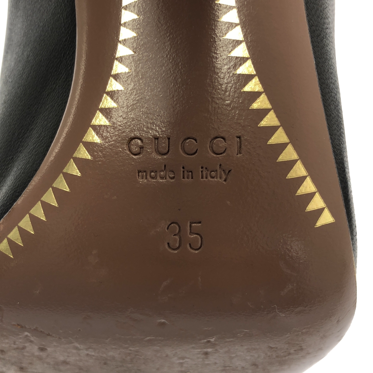 GUCCI / グッチ レザー インターロッキングG ロゴ ヒール パンプス