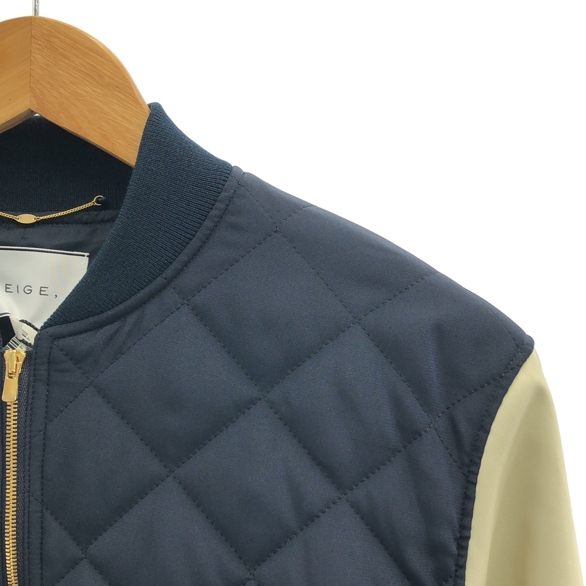 BEIGE， / ベイジ キルティング ジャケット スタジャン ブルゾン