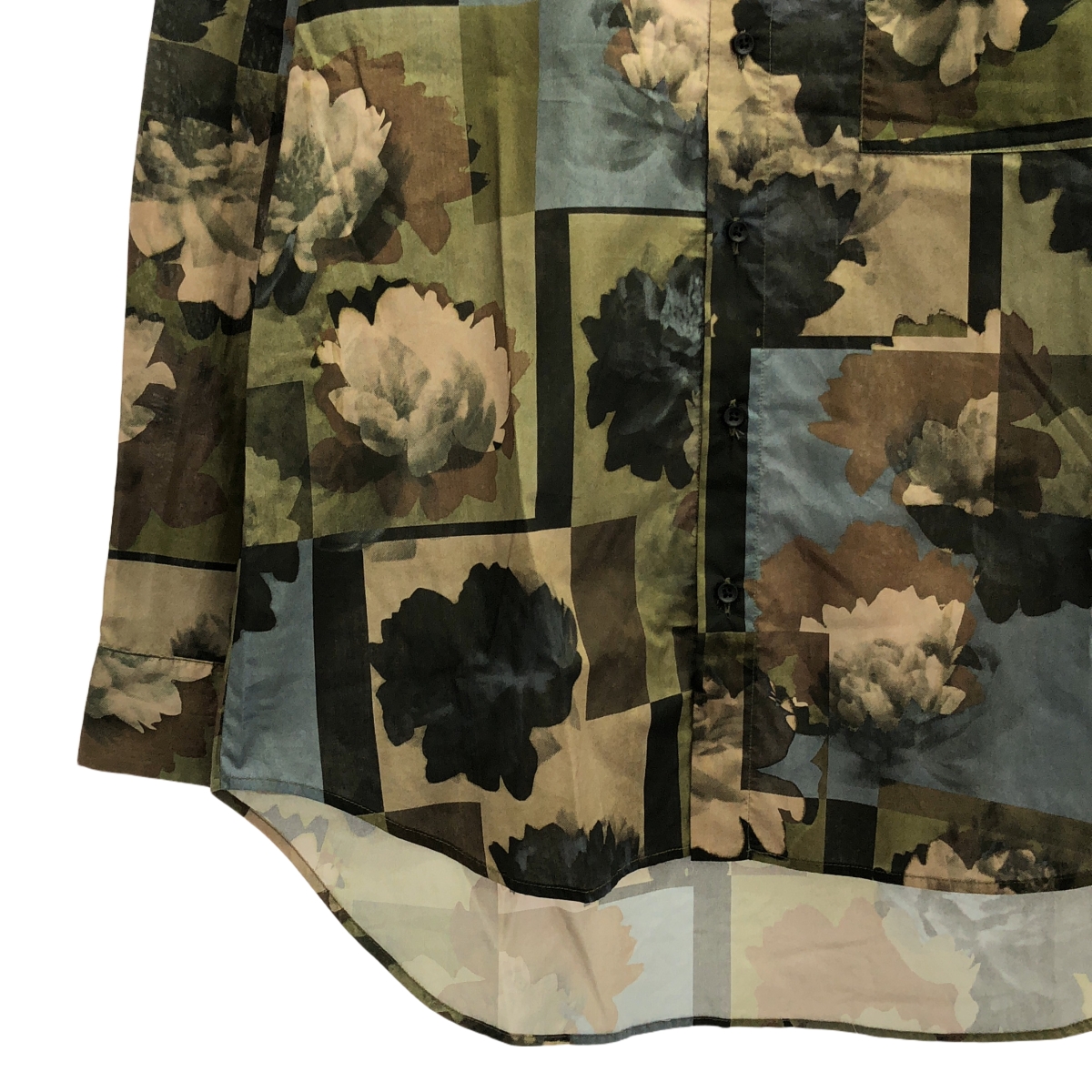 UMA WANG / ユマワン Tab Shirt / 総柄 レギュラーカラー シャツ