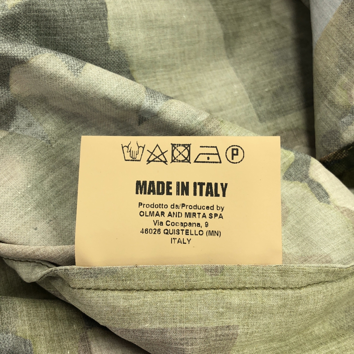 UMA WANG / ユマワン Tab Shirt / 総柄 レギュラーカラー シャツ