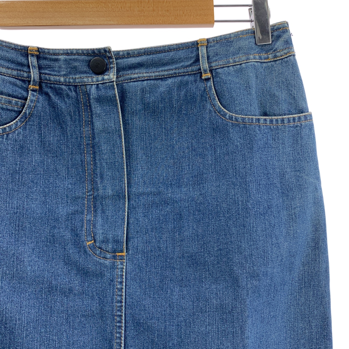 CHANEL / シャネル ココマークボタン デニム ロングスカート