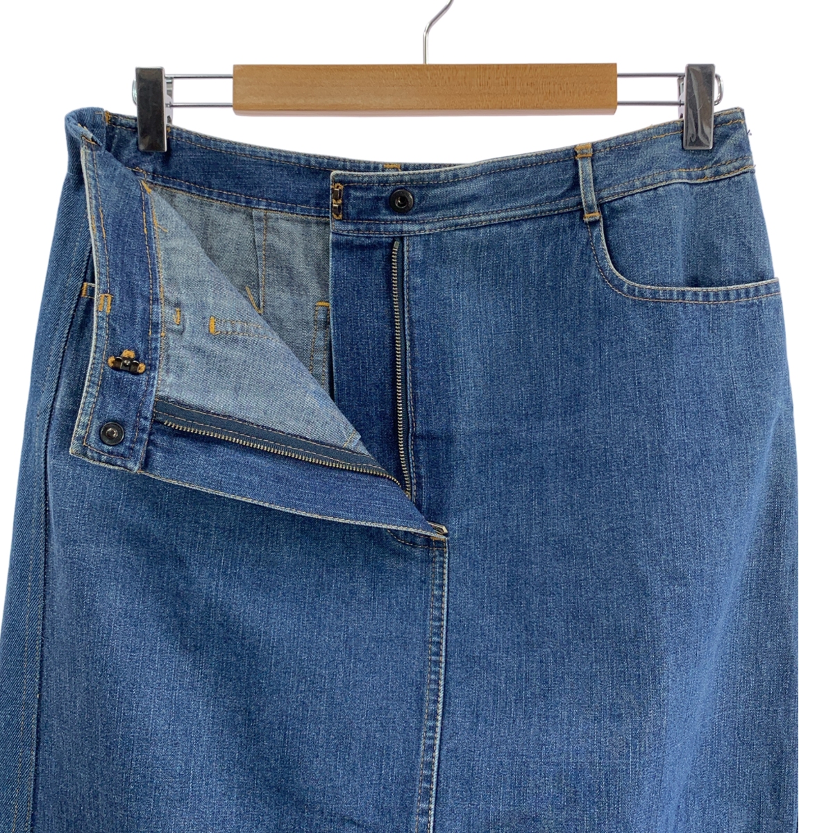 CHANEL / シャネル ココマークボタン デニム ロングスカート