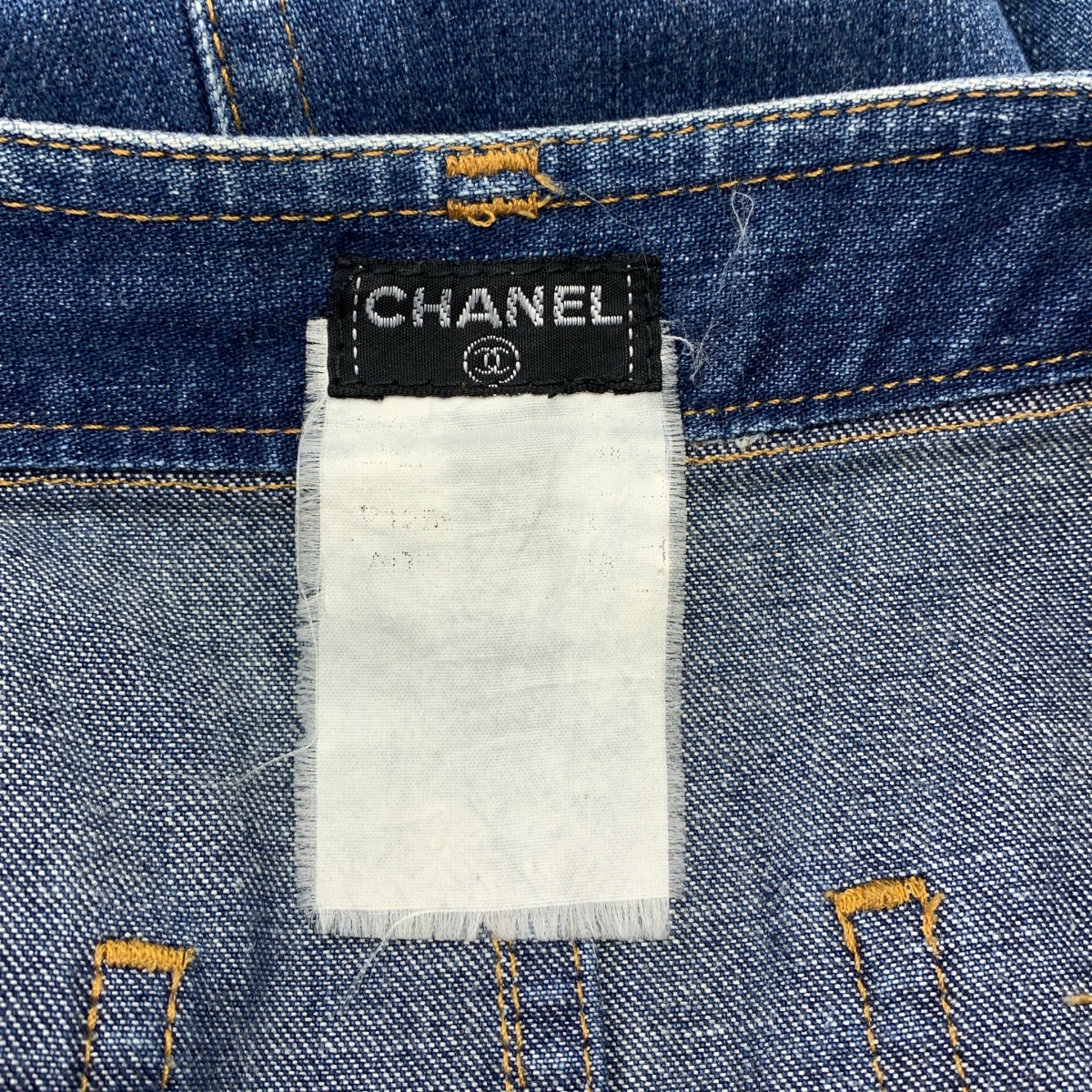 CHANEL / シャネル ココマークボタン デニム ロングスカート