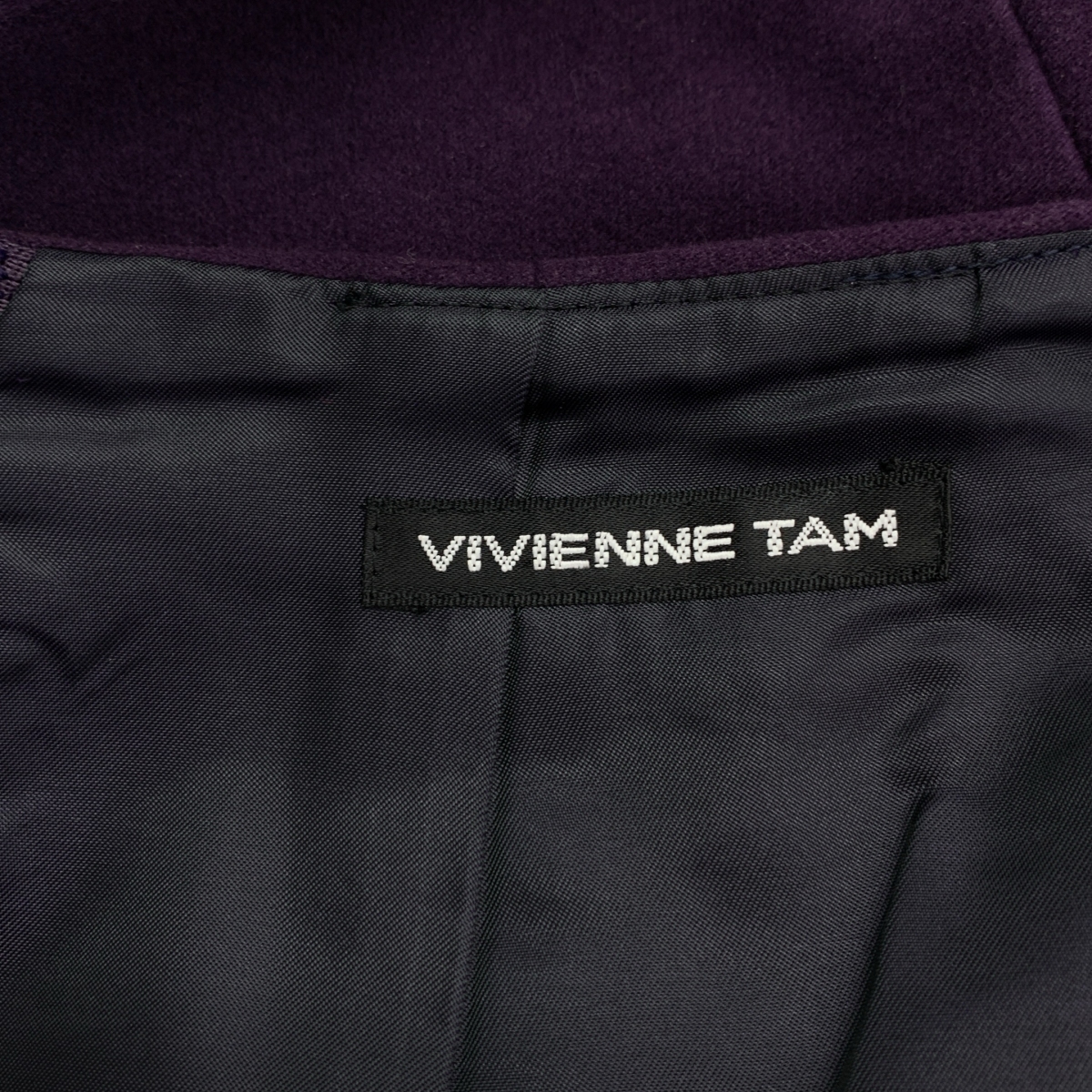 VIVIENNE TAM / ヴィヴィアンタム コットン バックジップスリット スカート / 総裏地
