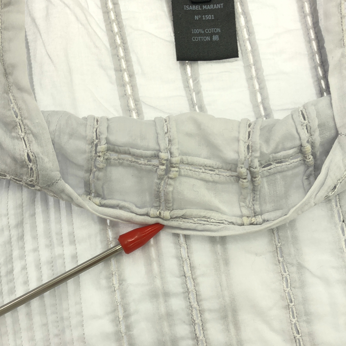 ISABEL MARANT ETOILE / イザベルマランエトワール コットン ピンタック ブラウス