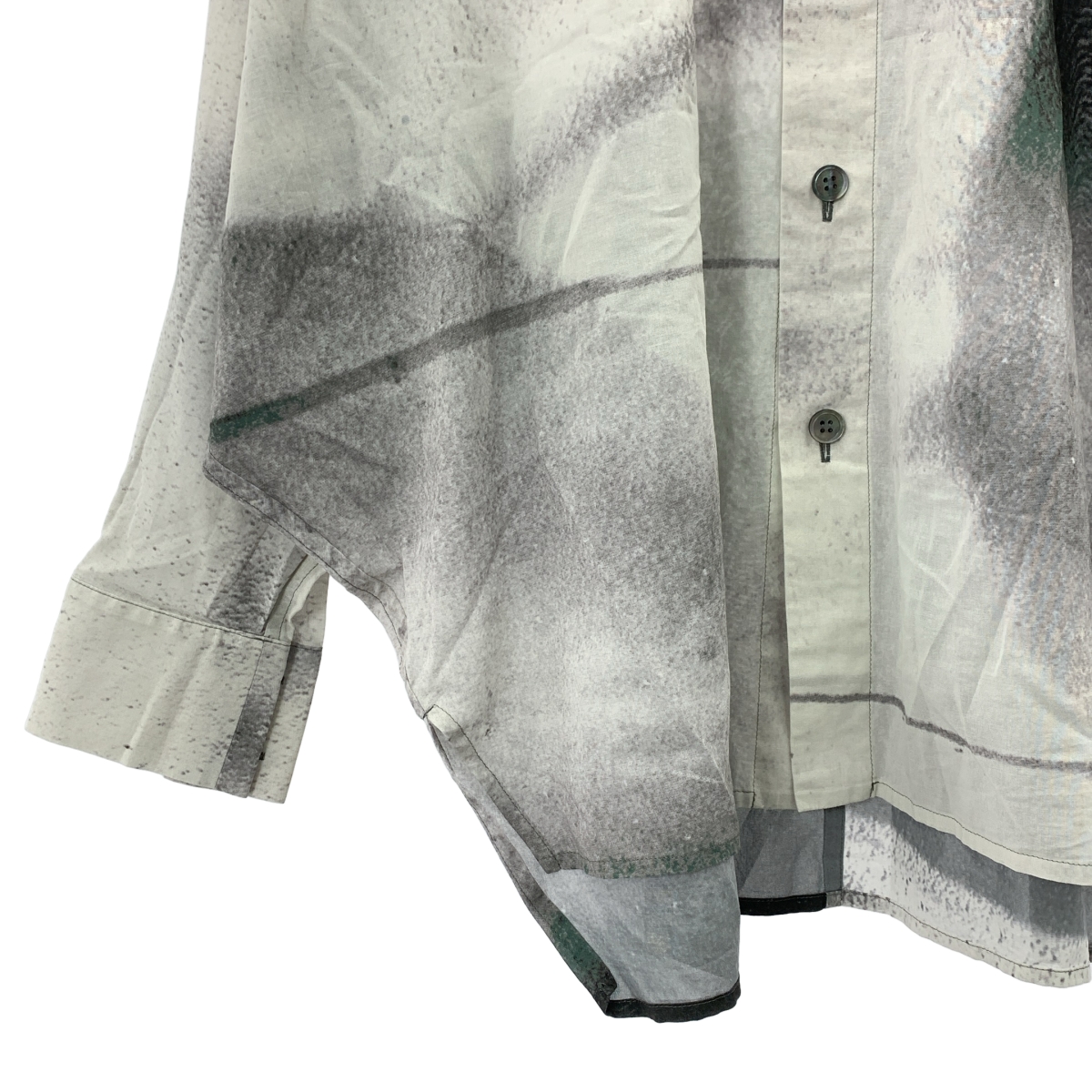 ISSEY MIYAKE / イッセイミヤケ SHADOW STUDY コットン プリント シャツ