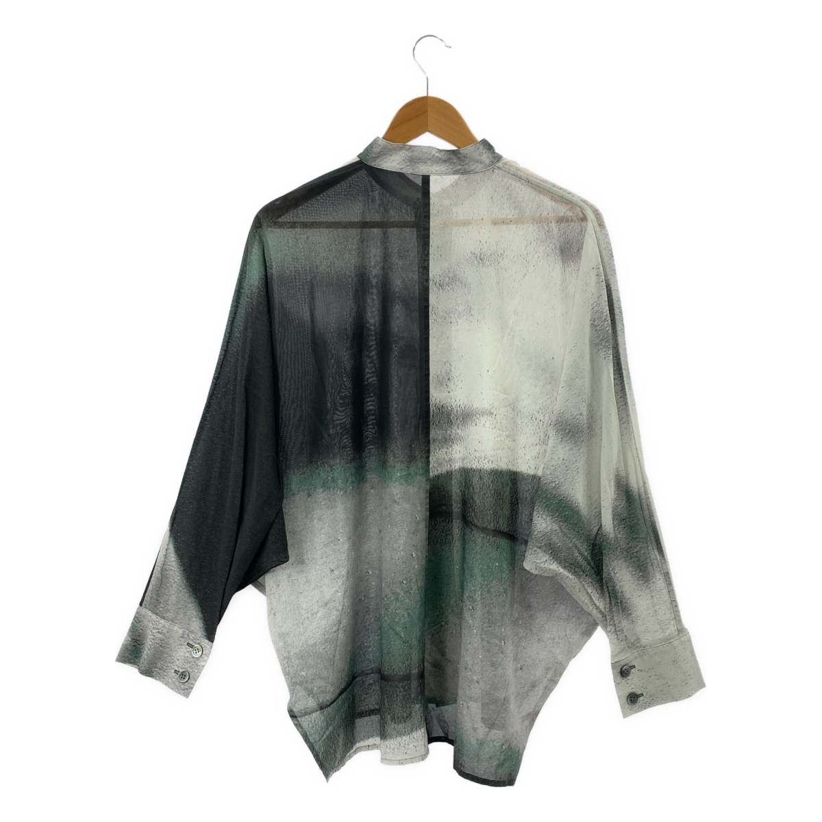 ISSEY MIYAKE / イッセイミヤケ SHADOW STUDY コットン プリント シャツ